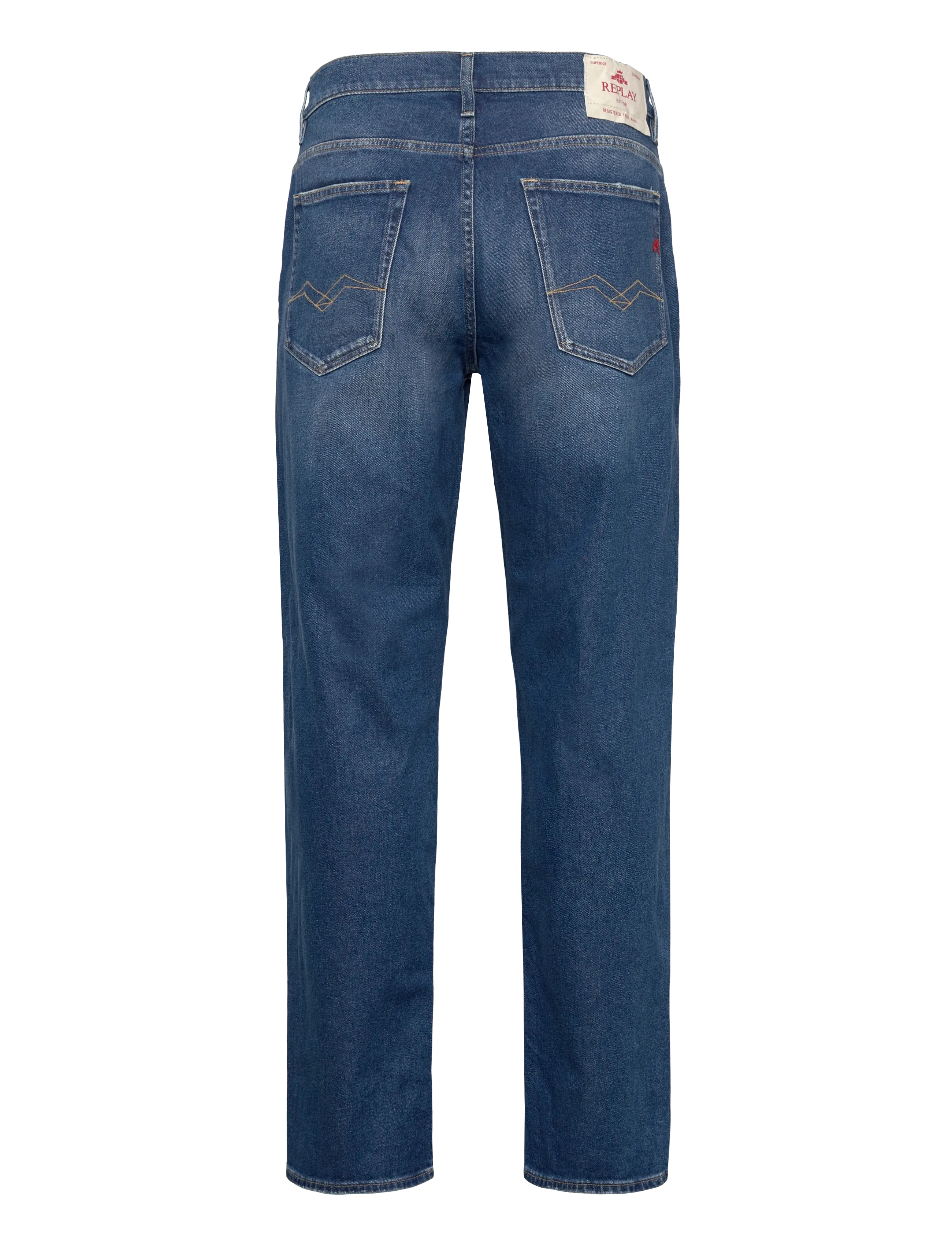 Replay - KYRAN Trousers RELAXED RED LOGO - regular jeans - blue - 2