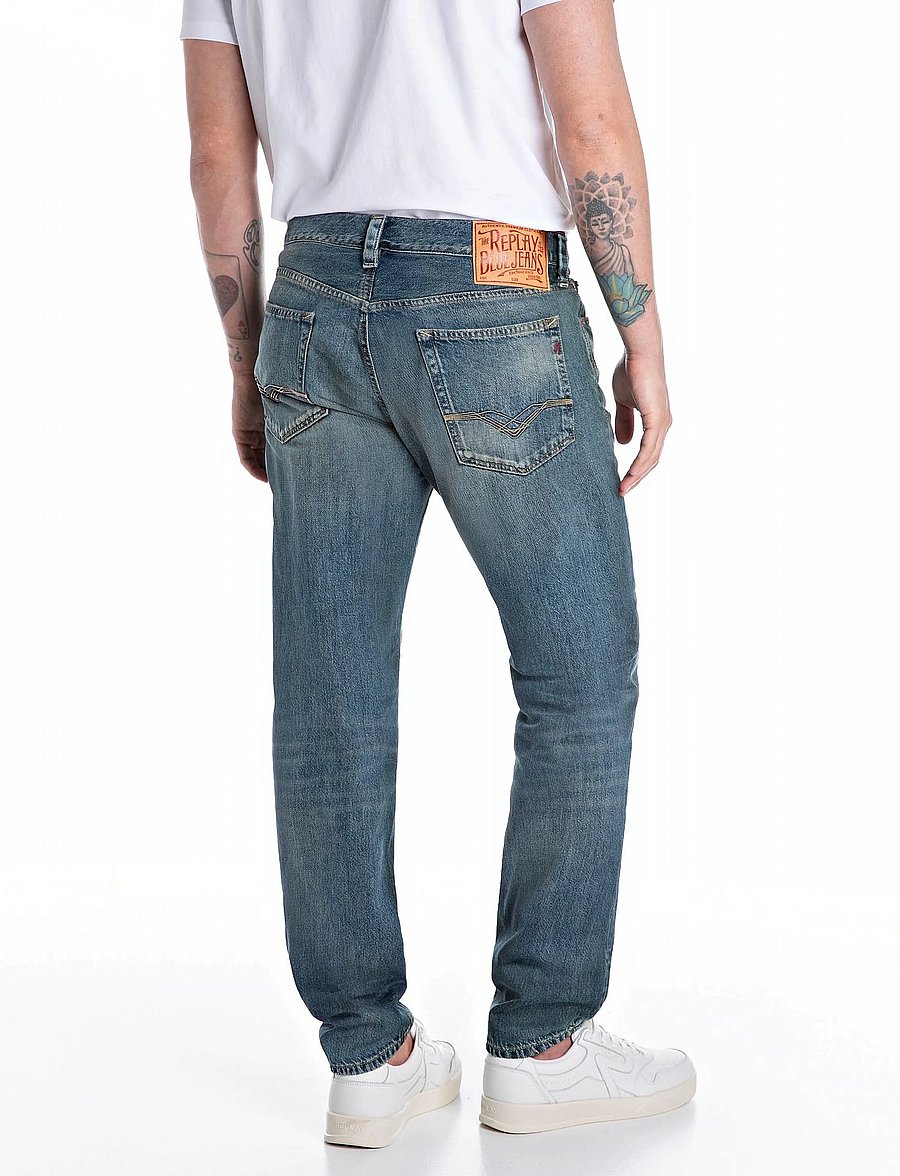 Replay - NEAAL Trousers SLIM Royal Eagle - aptempti džinsai - blue - 3