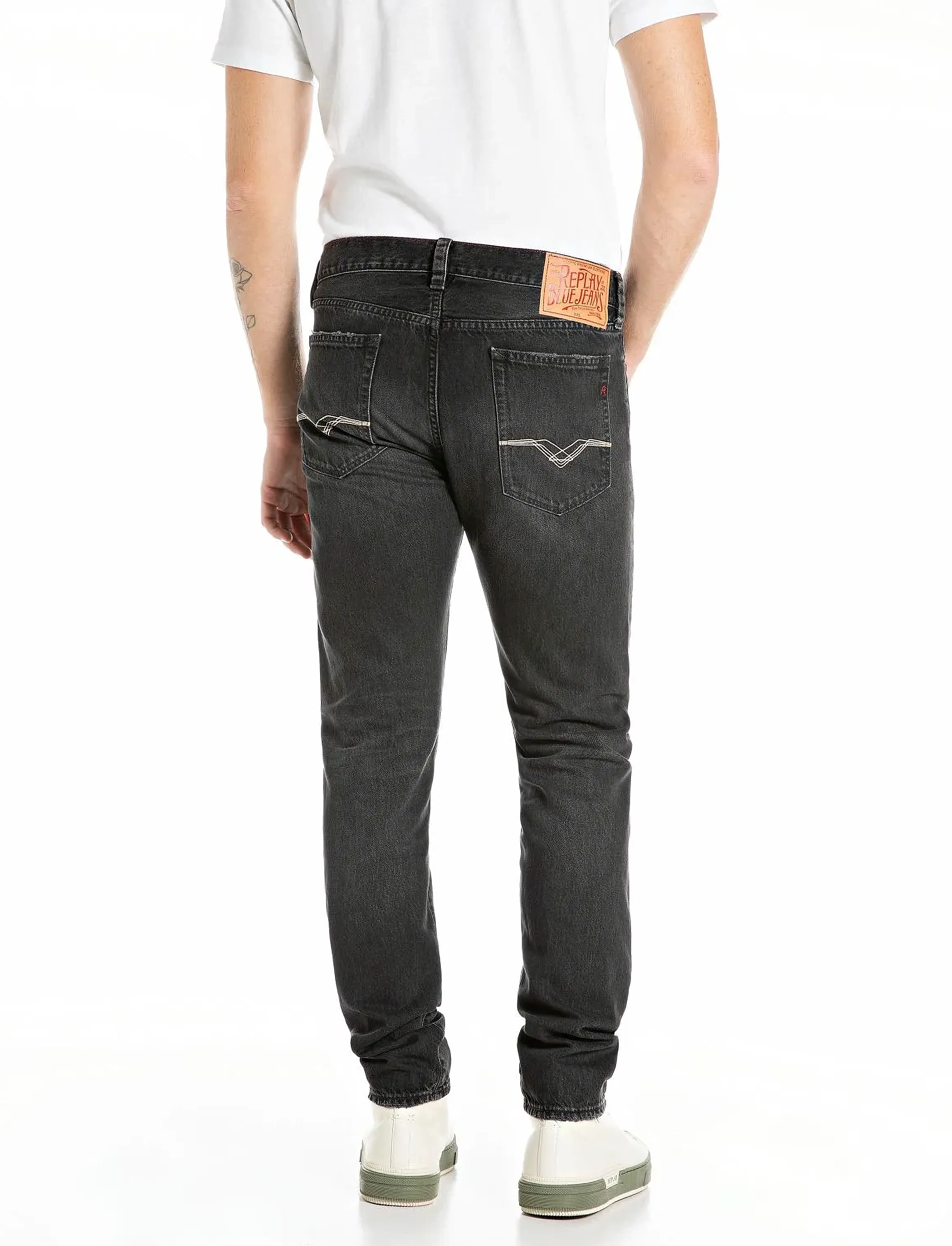 Replay - NEAAL Trousers SLIM Royal Eagle - slim jeans - dark grey - 3