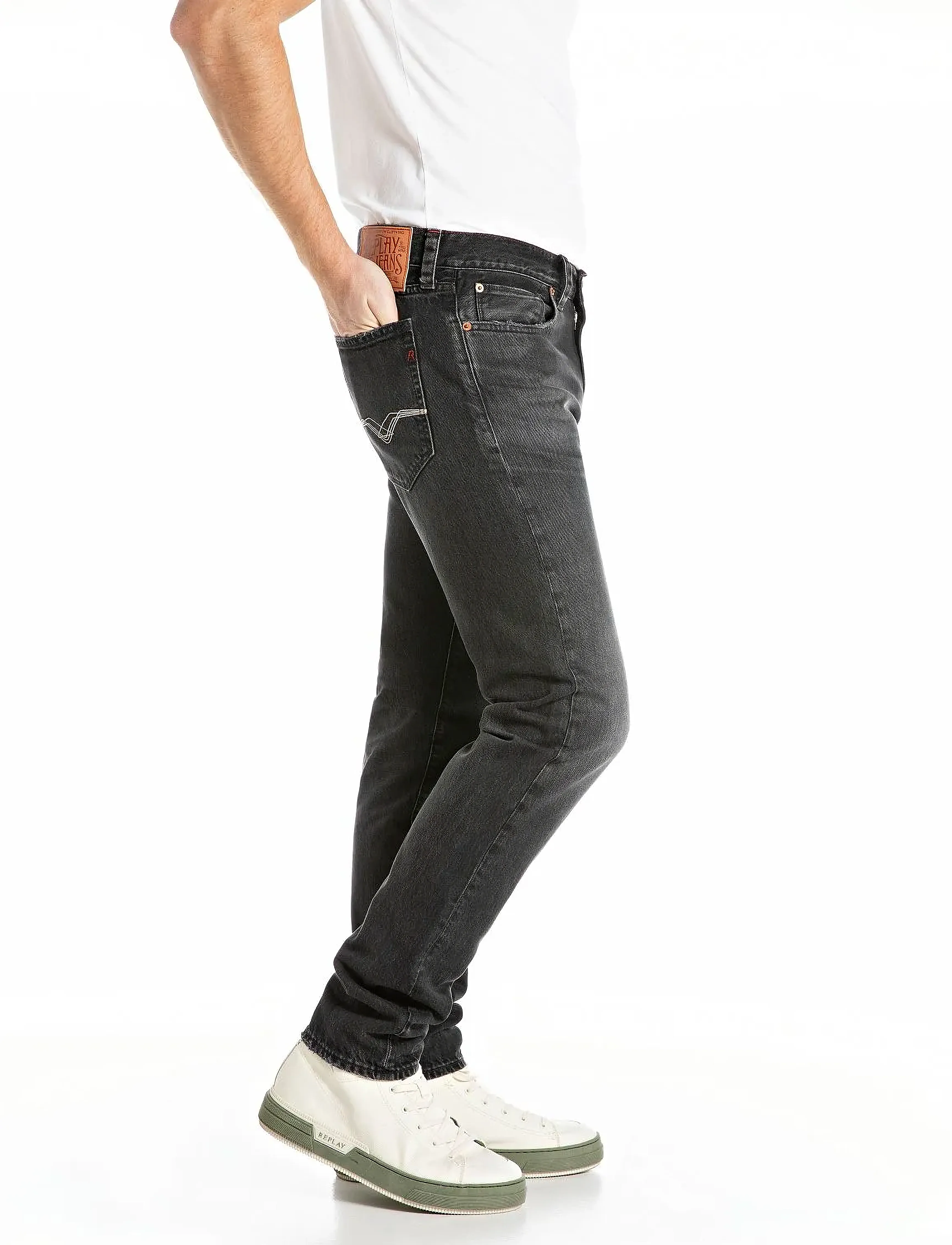 Replay - NEAAL Trousers SLIM Royal Eagle - slim jeans - dark grey - 4