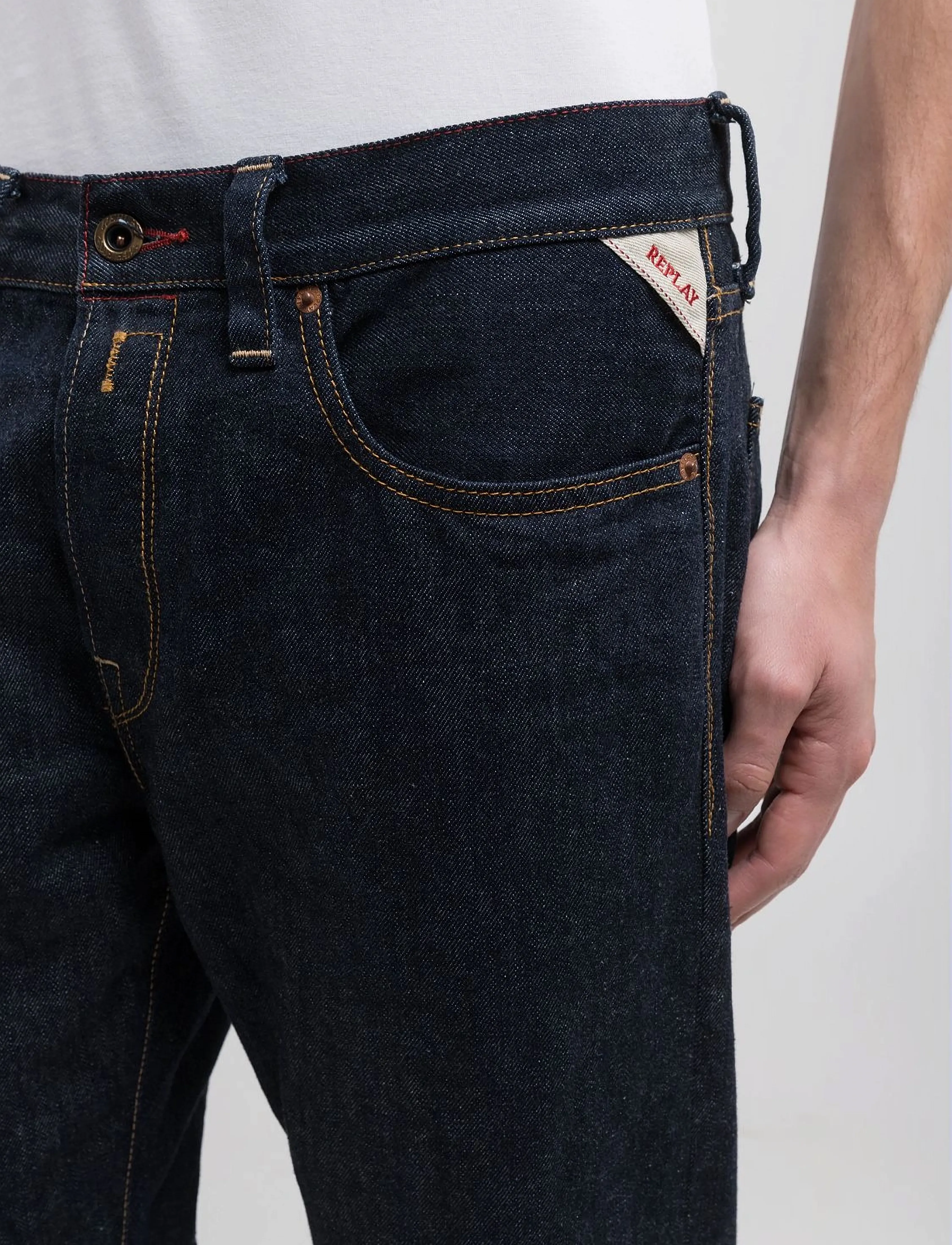 REPLAY Deryck Trousers Regular Royal Eagle straight leg jeans herr – bild 9