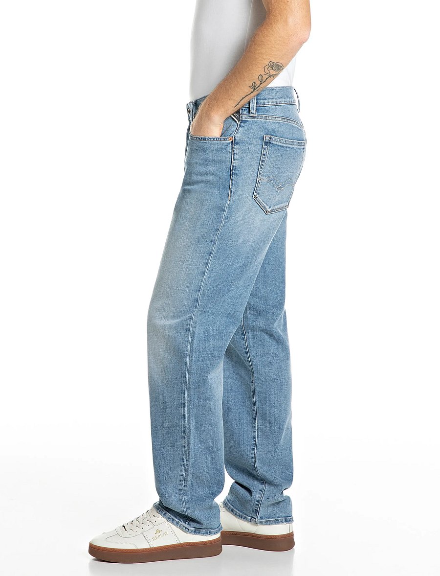 Replay - BWAII Trousers RELAXED - alt laienevad teksad - blue - 4