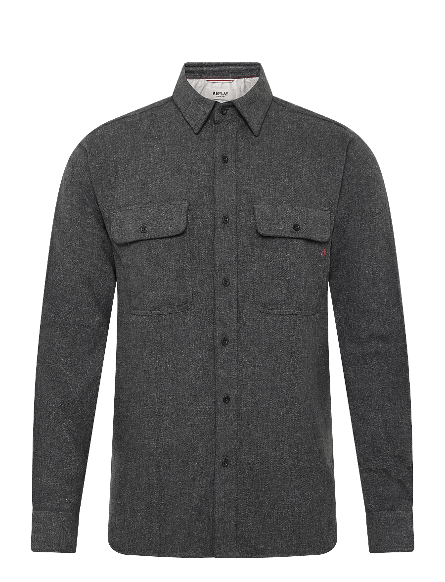 Replay - Shirt REGULAR - flanellen overhemden - grey - 1