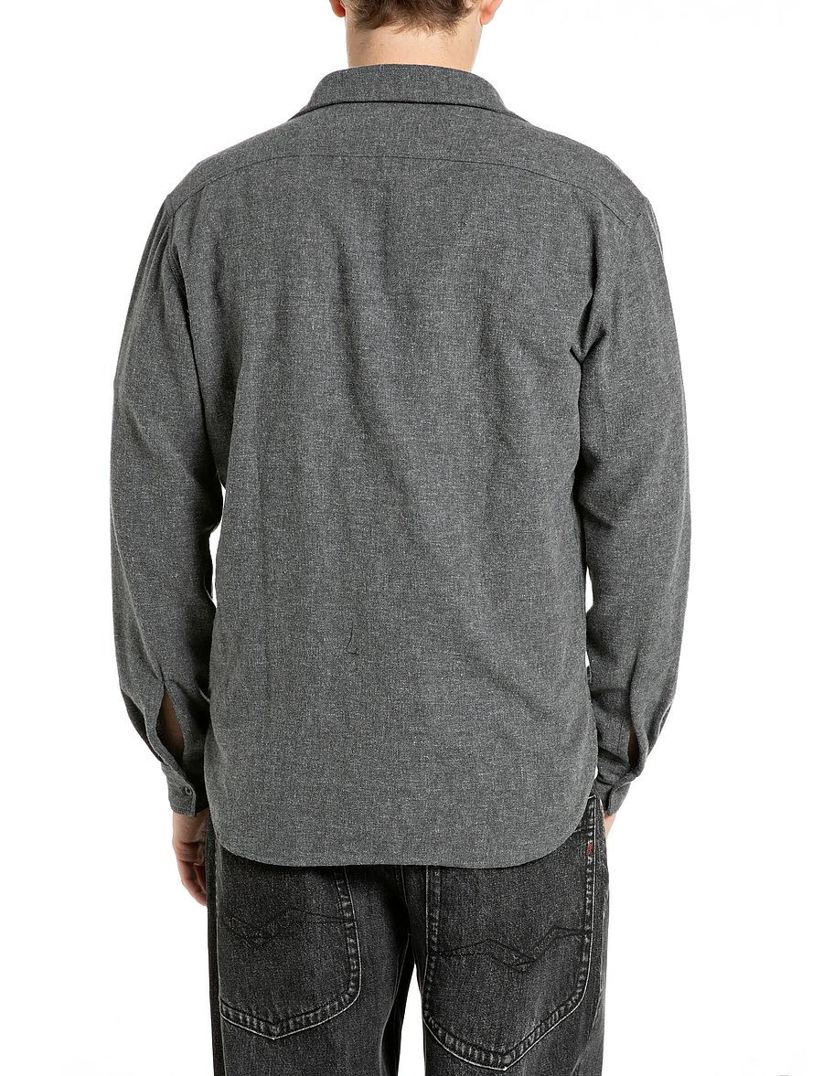 Replay - Shirt REGULAR - flanellen overhemden - grey - 3