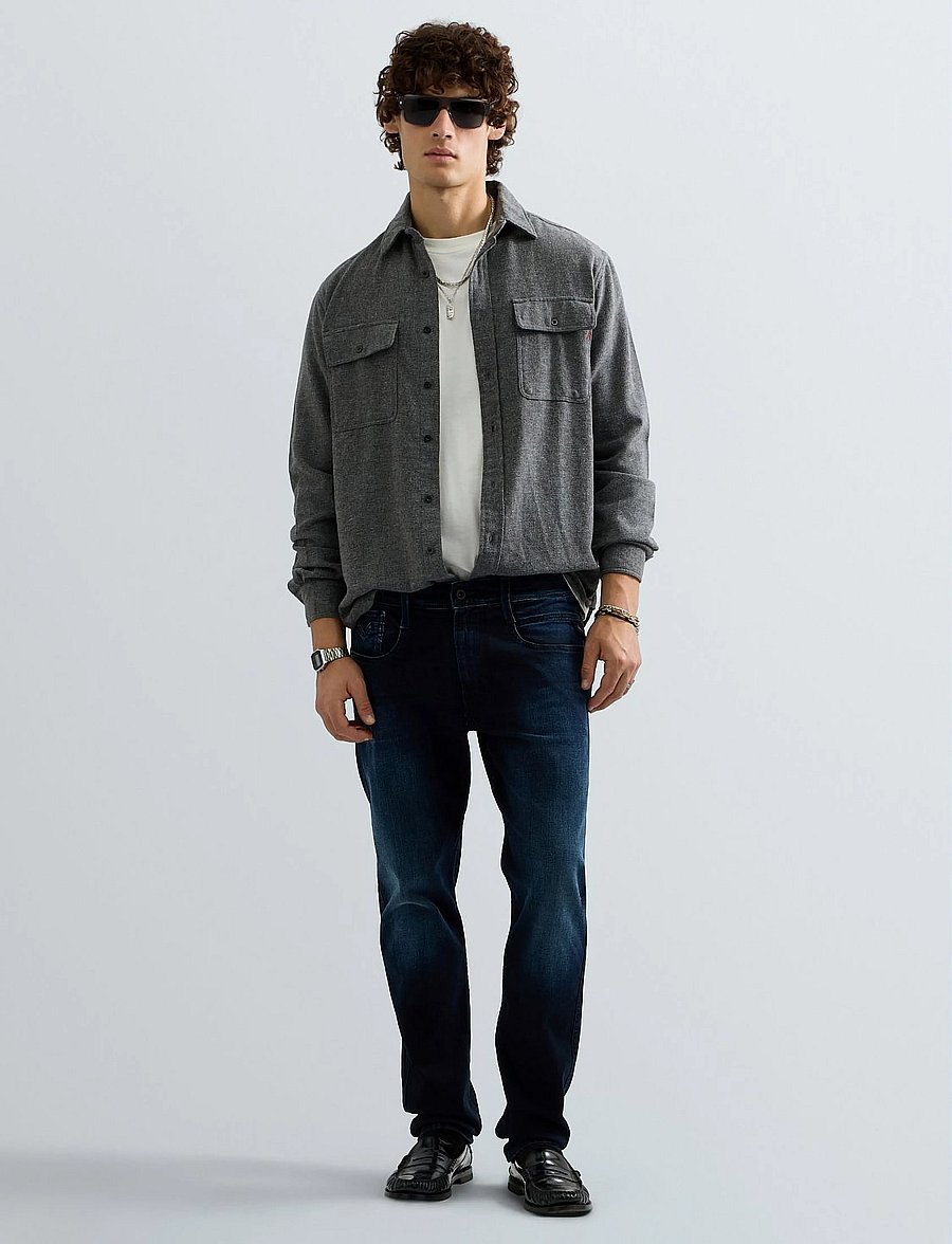 Replay - Shirt REGULAR - flanellen overhemden - grey - 4