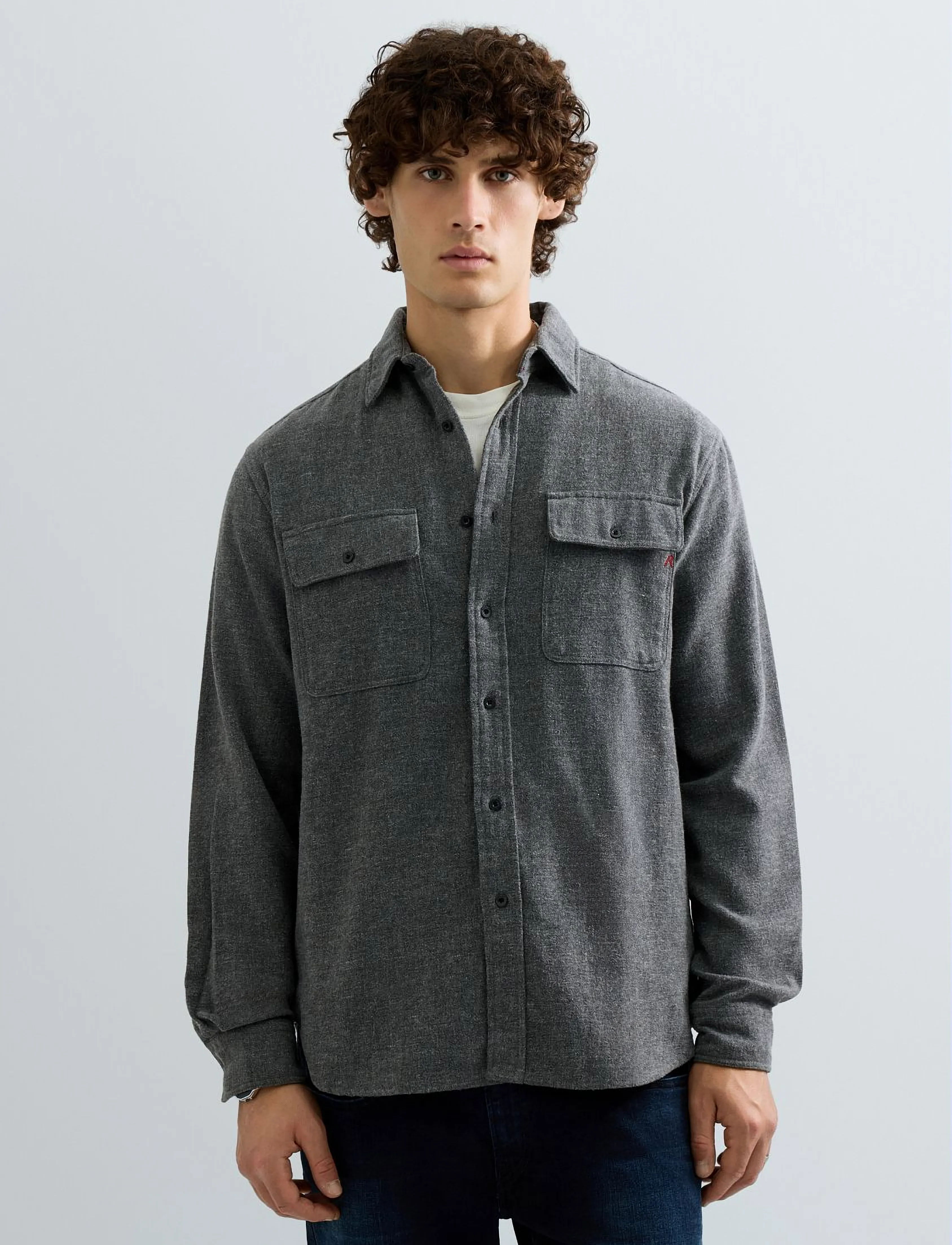 Replay - Shirt REGULAR - flanellen overhemden - grey - 5