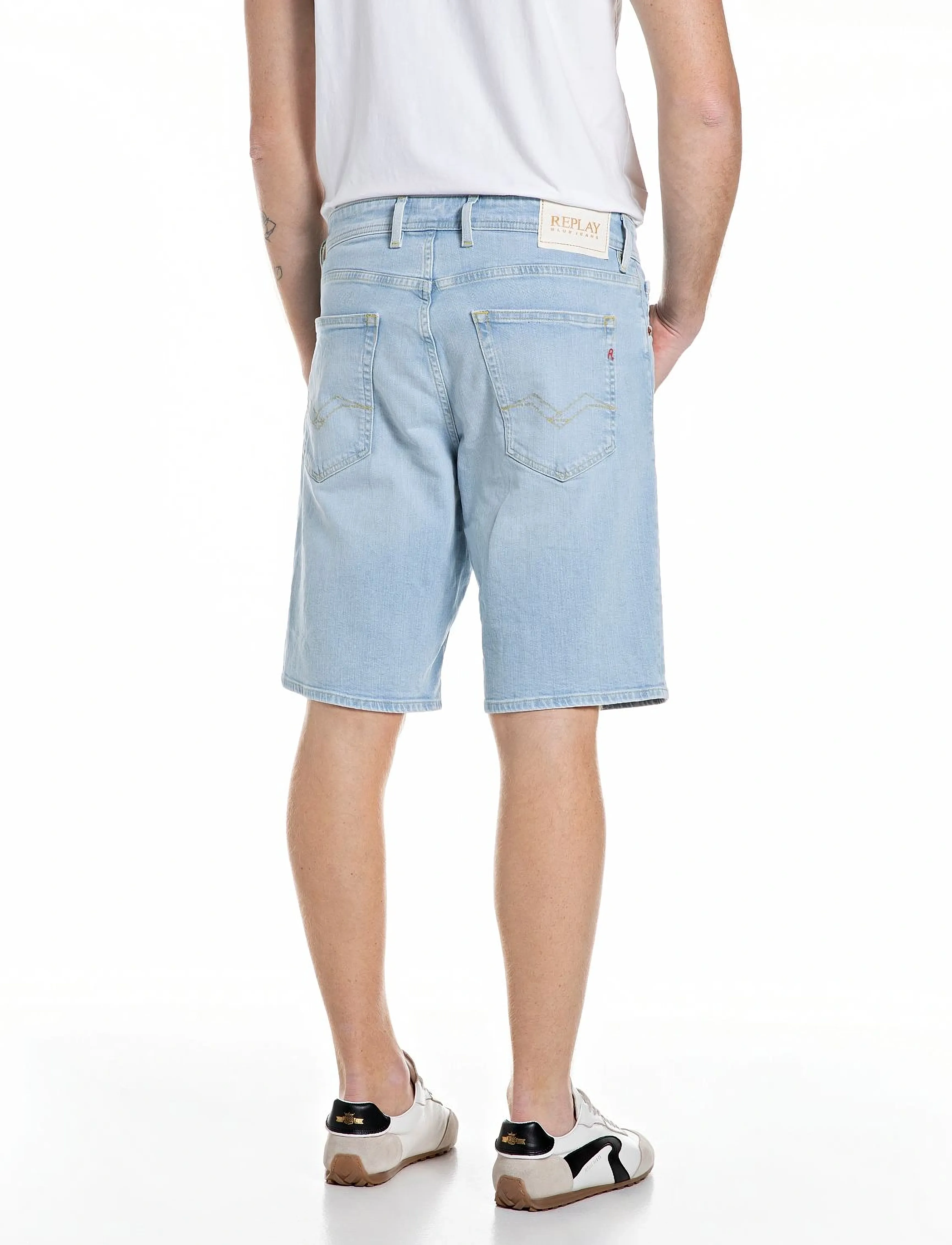 Replay - GROVER SHORT Shorts STRAIGHT 573 ECO PLUS - regular jeans - blue - 3