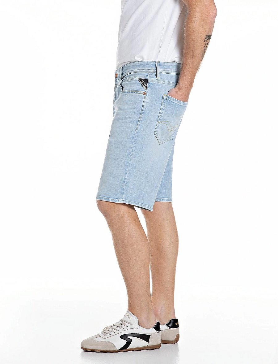 Replay - GROVER SHORT Shorts STRAIGHT 573 ECO PLUS - regular jeans - blue - 4