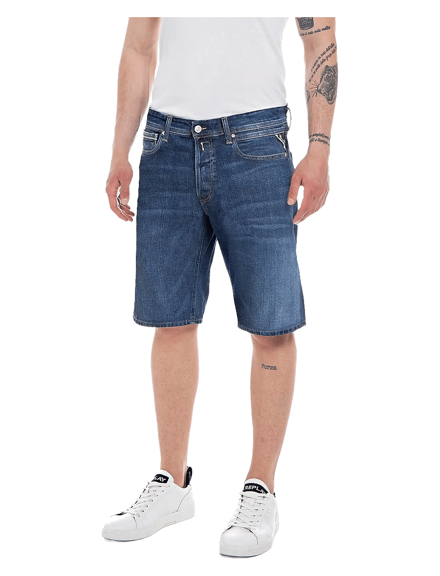 Replay - GROVER SHORT Shorts STRAIGHT 573 ECO PLUS - jeans shorts - blue - 0