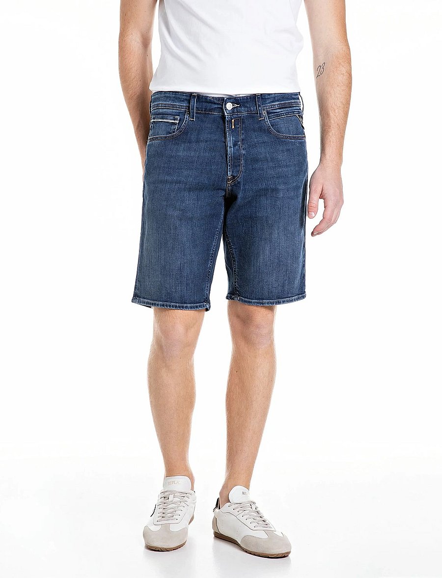 Replay - GROVER SHORT Shorts STRAIGHT 99 Denim - jeansshorts - medium blue - 0