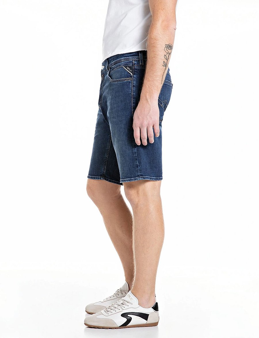 Replay - GROVER SHORT Shorts STRAIGHT 99 Denim - jeansshorts - medium blue - 4