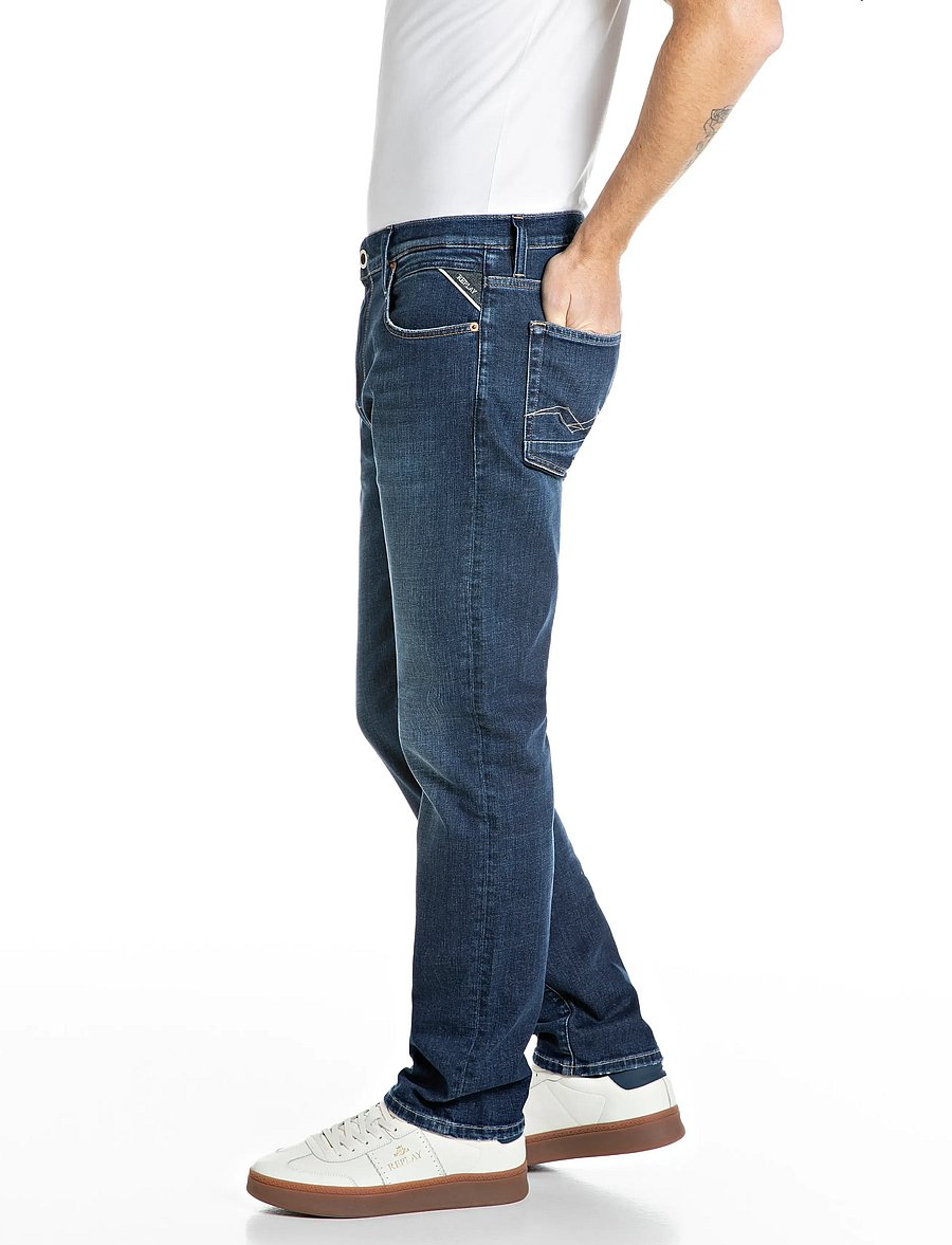 Replay - AIDEEN Trousers STRAIGHT - regular jeans - blue - 4