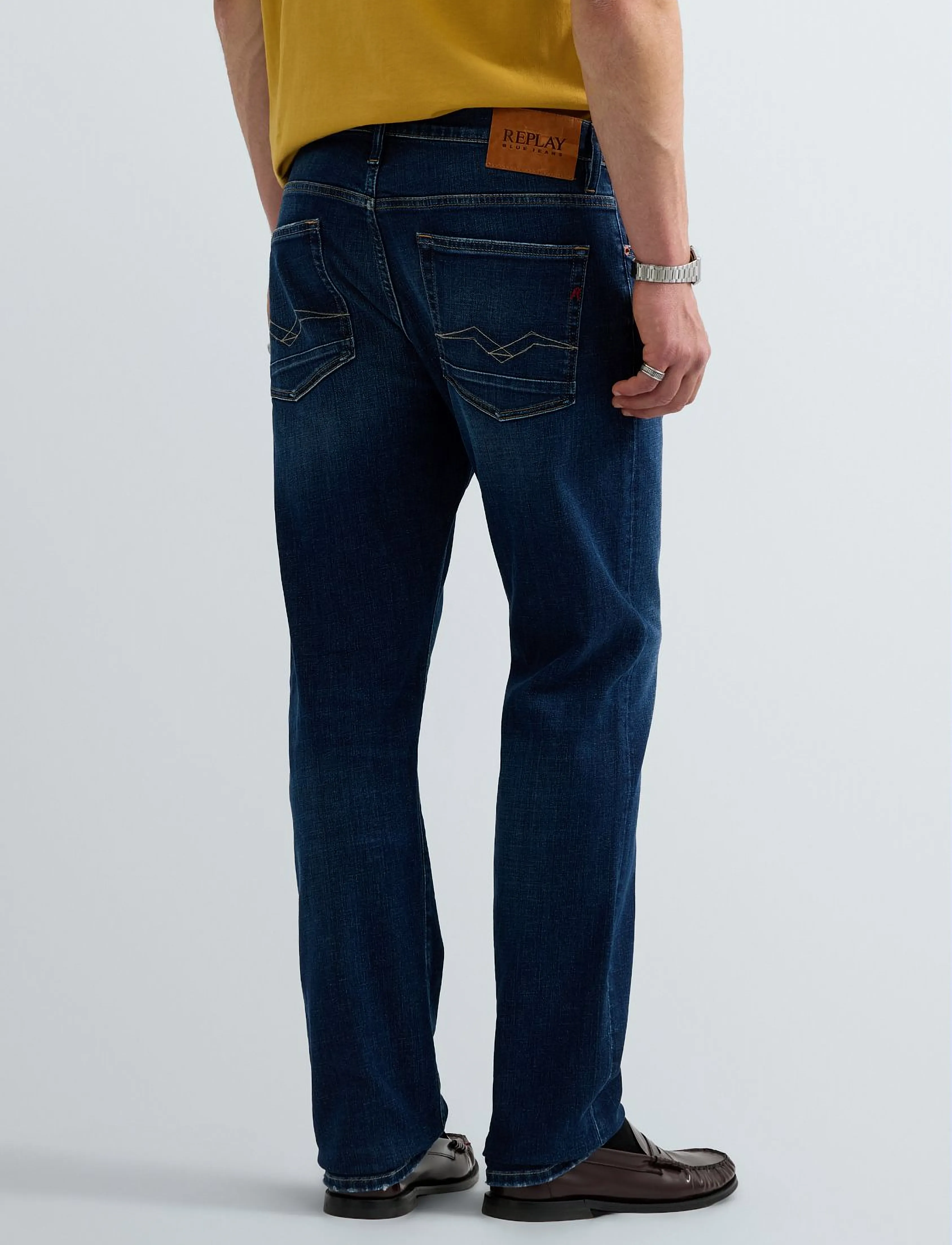 Replay AIDEEN Trousers STRAIGHT - Streetstyle - BLUE / blue