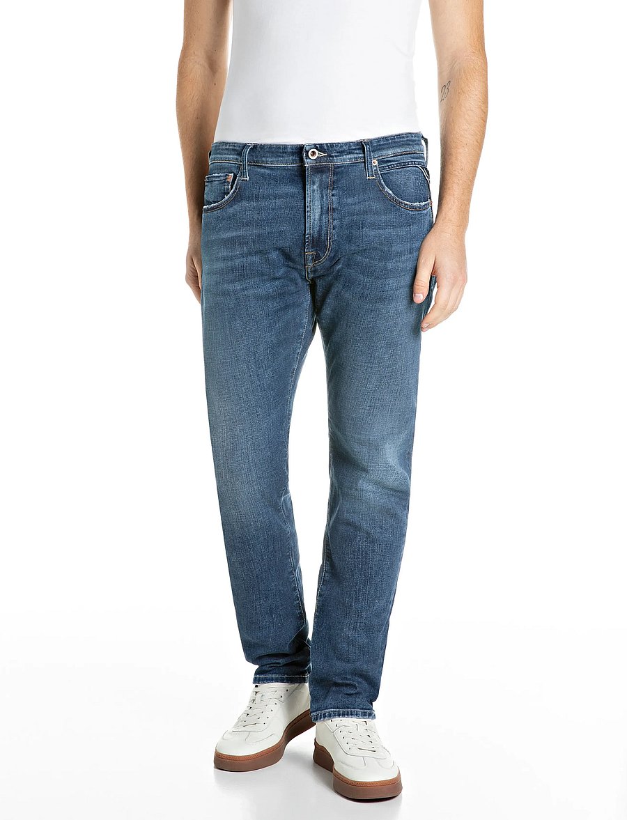Replay - AIDEEN Trousers STRAIGHT - klassikalised teksad - blue - 0