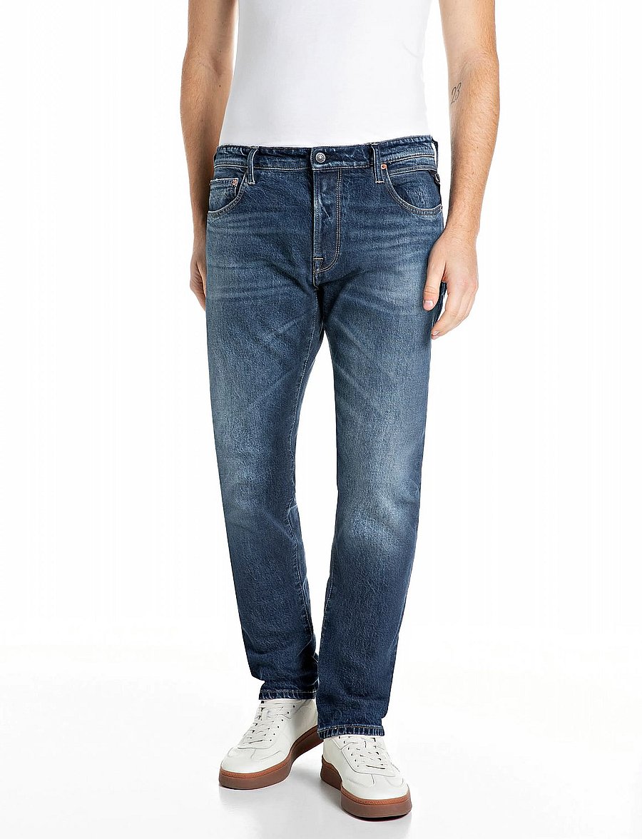 Replay - AIDEEN Trousers STRAIGHT Original - regular jeans - blue - 0
