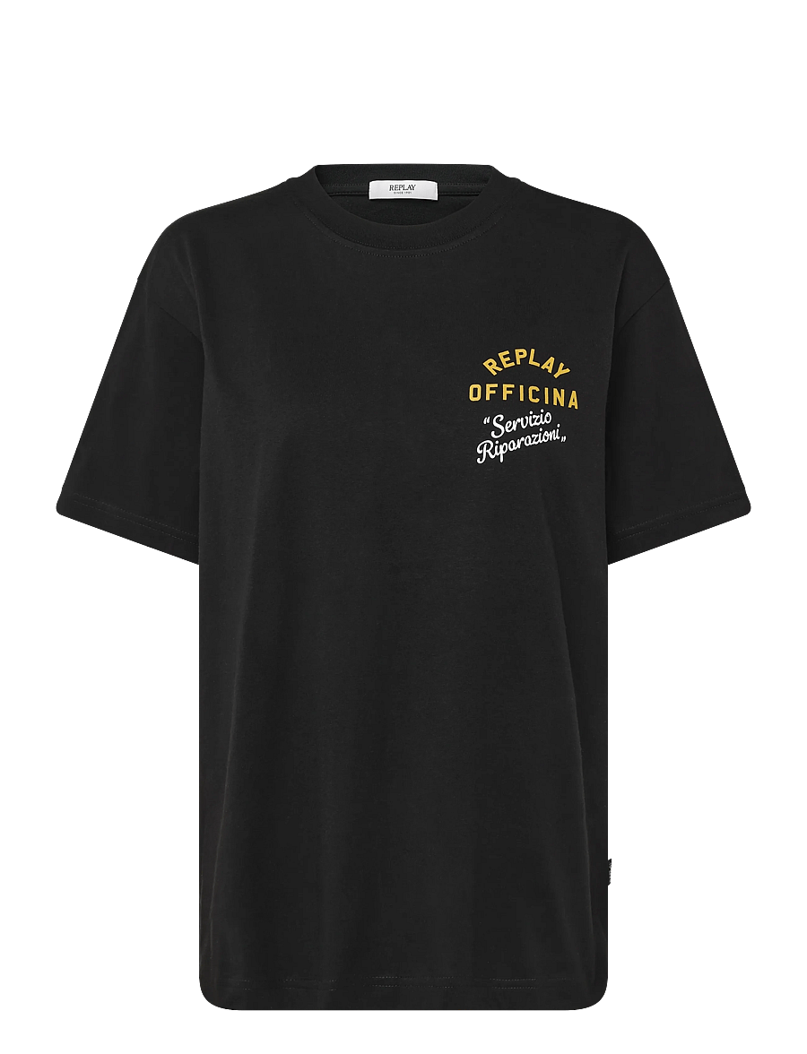 Replay - T-Shirt REGULAR - kortærmede t-shirts - black - 1