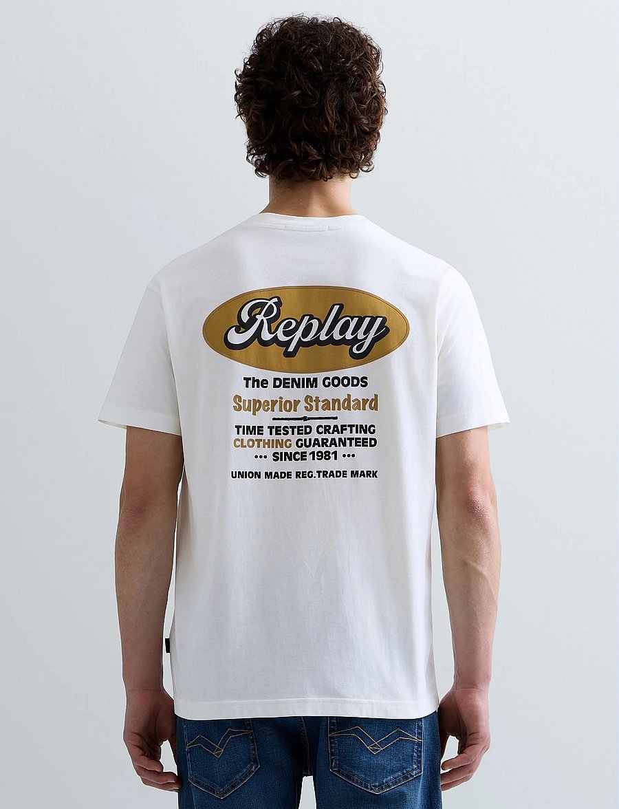Replay - T-Shirt REGULAR - kortærmede t-shirts - white - 3