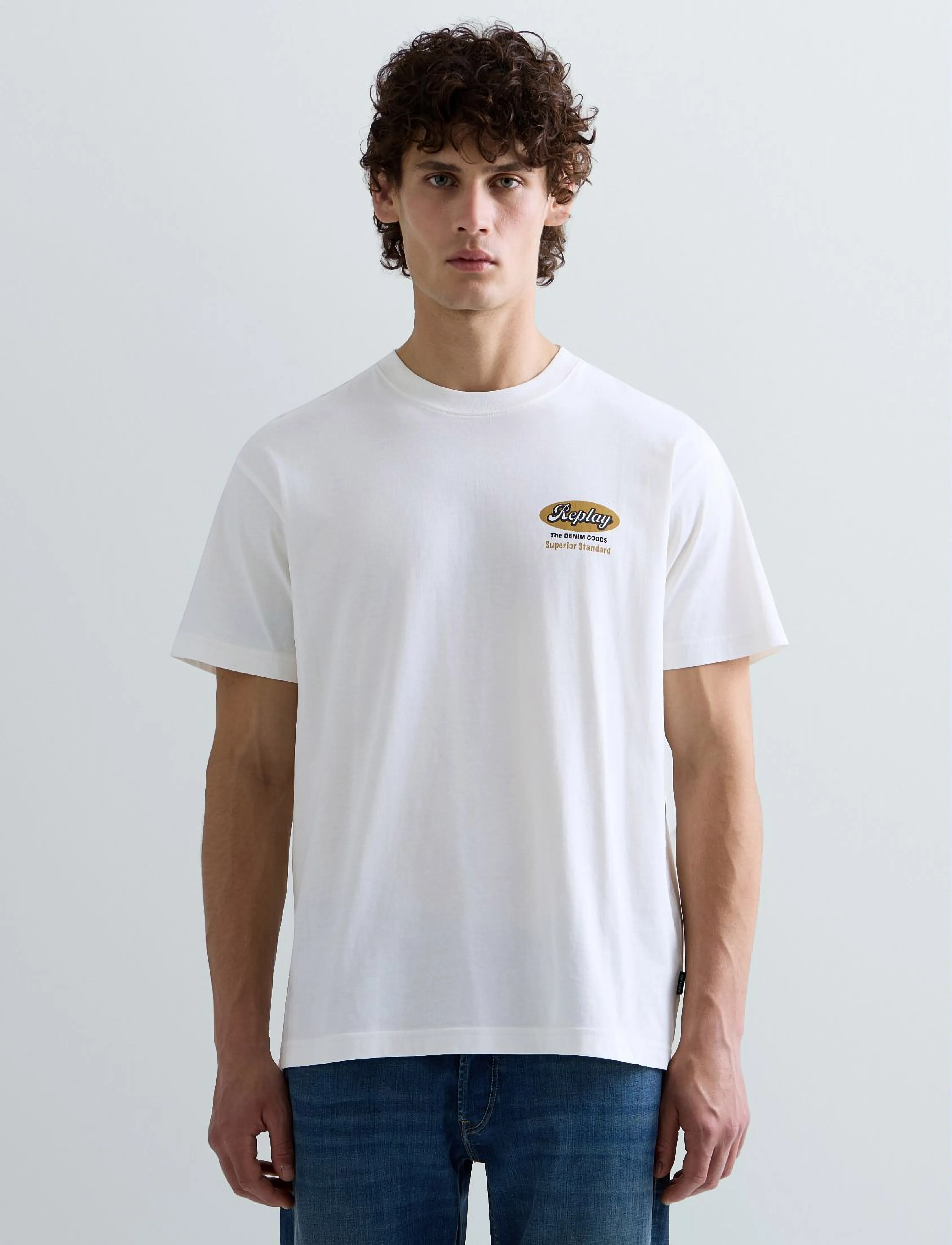 Replay - T-Shirt REGULAR - kortærmede t-shirts - white - 4