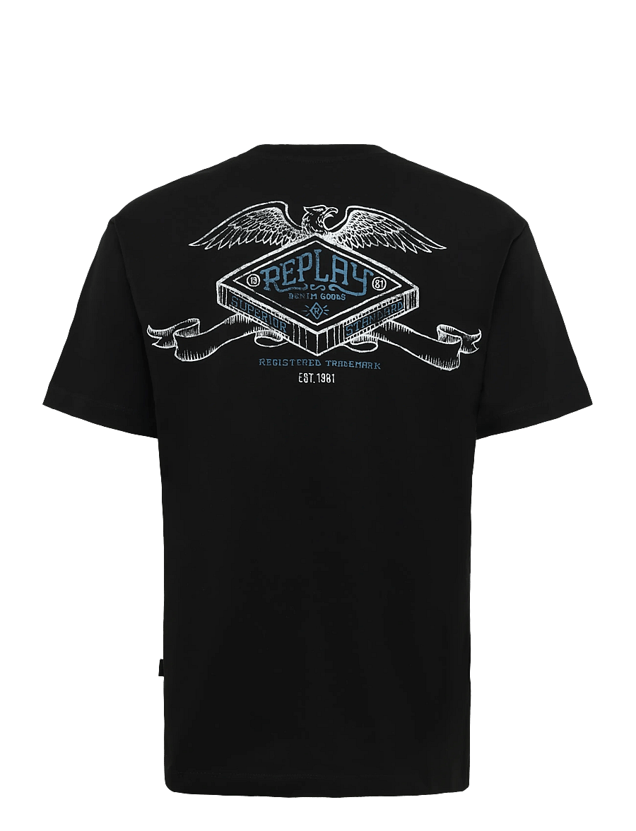 Replay - T-Shirt RELAXED - kortærmede t-shirts - black - 2