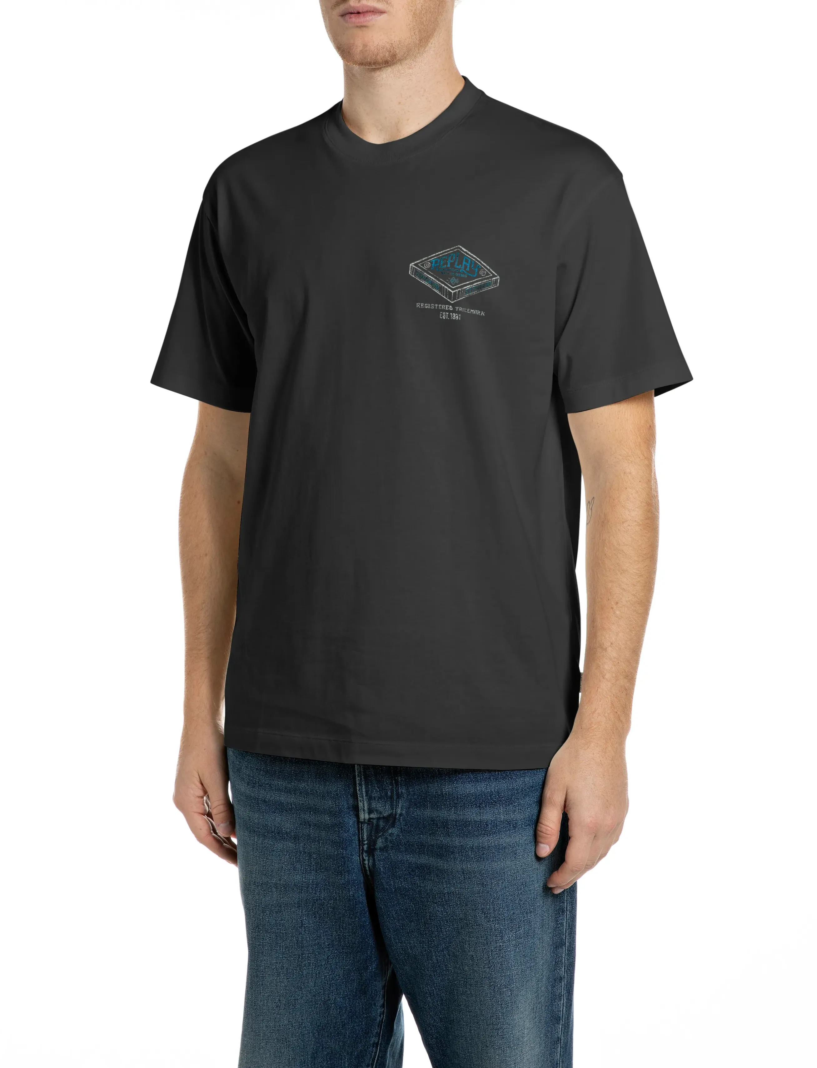 Replay T-Shirt RELAXED - Replay - BLACK / black