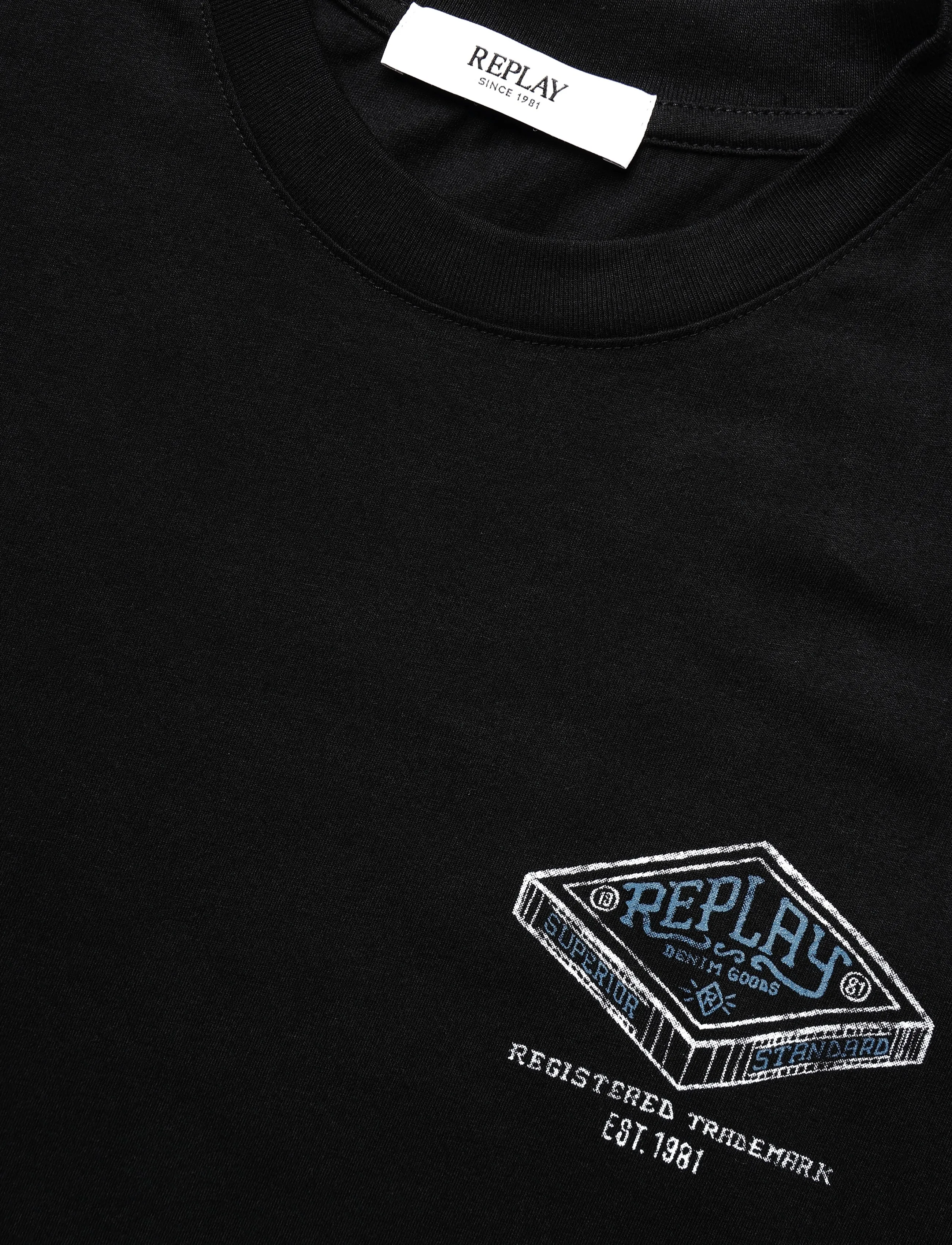 Replay - T-Shirt RELAXED - kortærmede t-shirts - black - 4