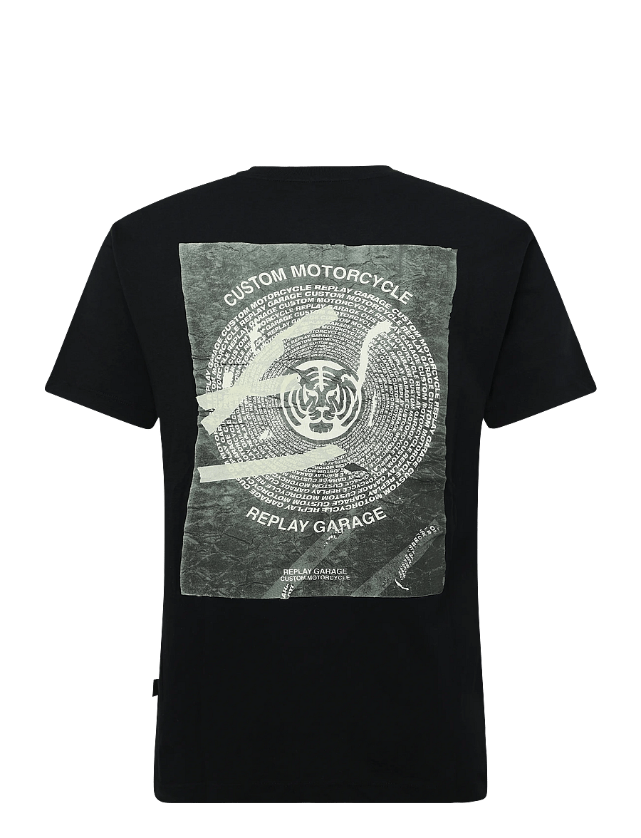 Replay - T-Shirt RELAXED - kortärmade t-shirts - black - 2