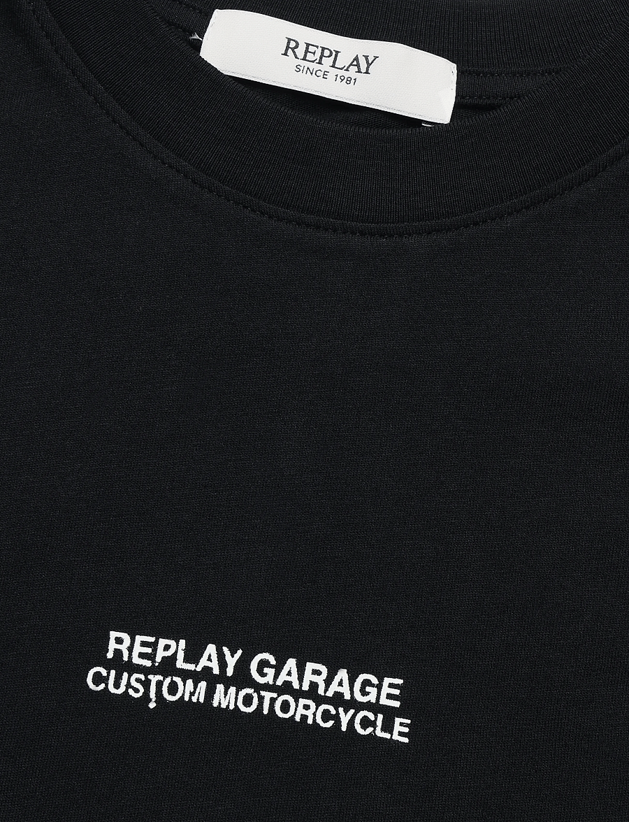 Replay - T-Shirt RELAXED - kortärmade t-shirts - black - 4