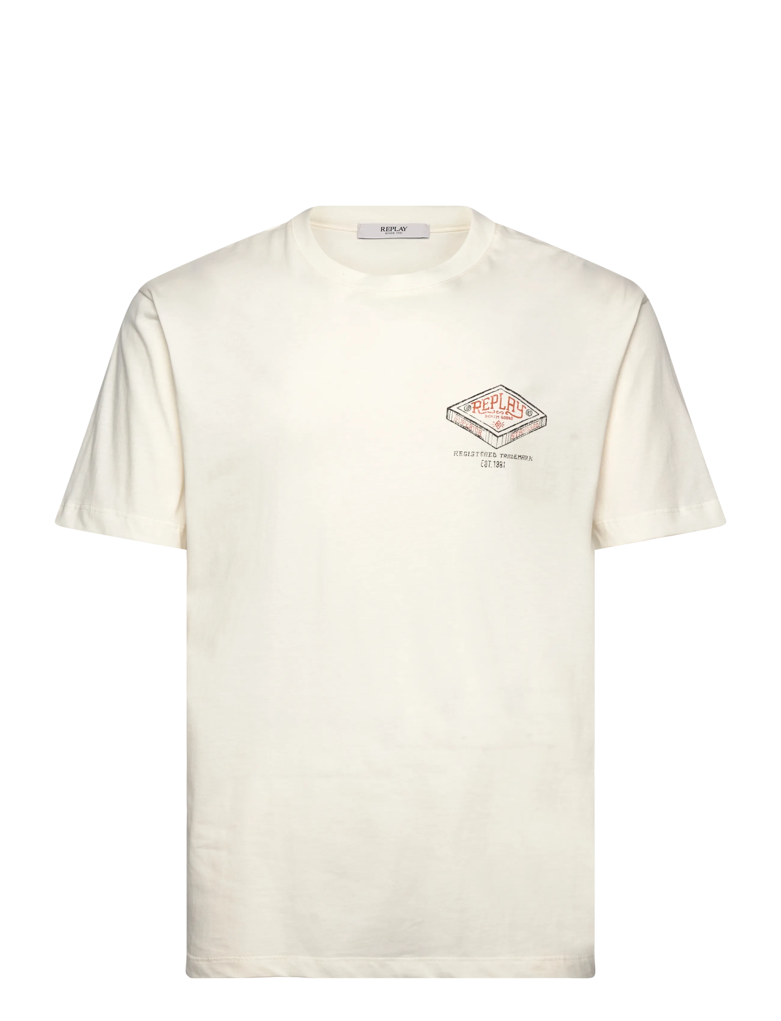 Replay - T-Shirt RELAXED - kurzärmelige t-shirts - white - 1