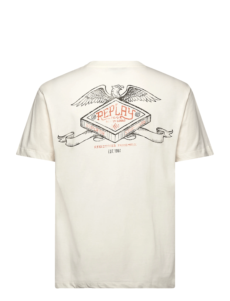 Replay - T-Shirt RELAXED - kurzärmelige t-shirts - white - 2
