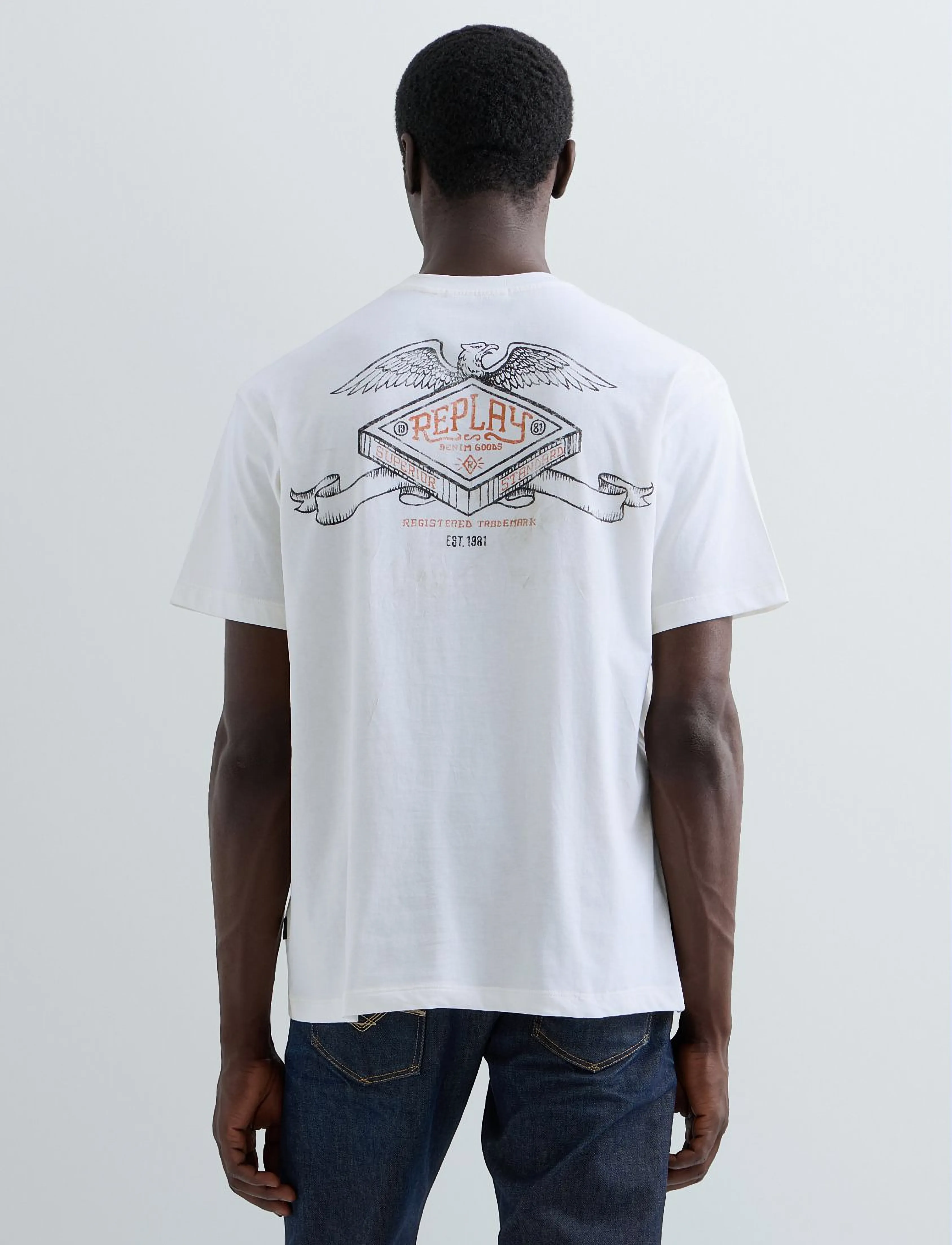 Replay - T-Shirt RELAXED - kurzärmelige t-shirts - white - 3