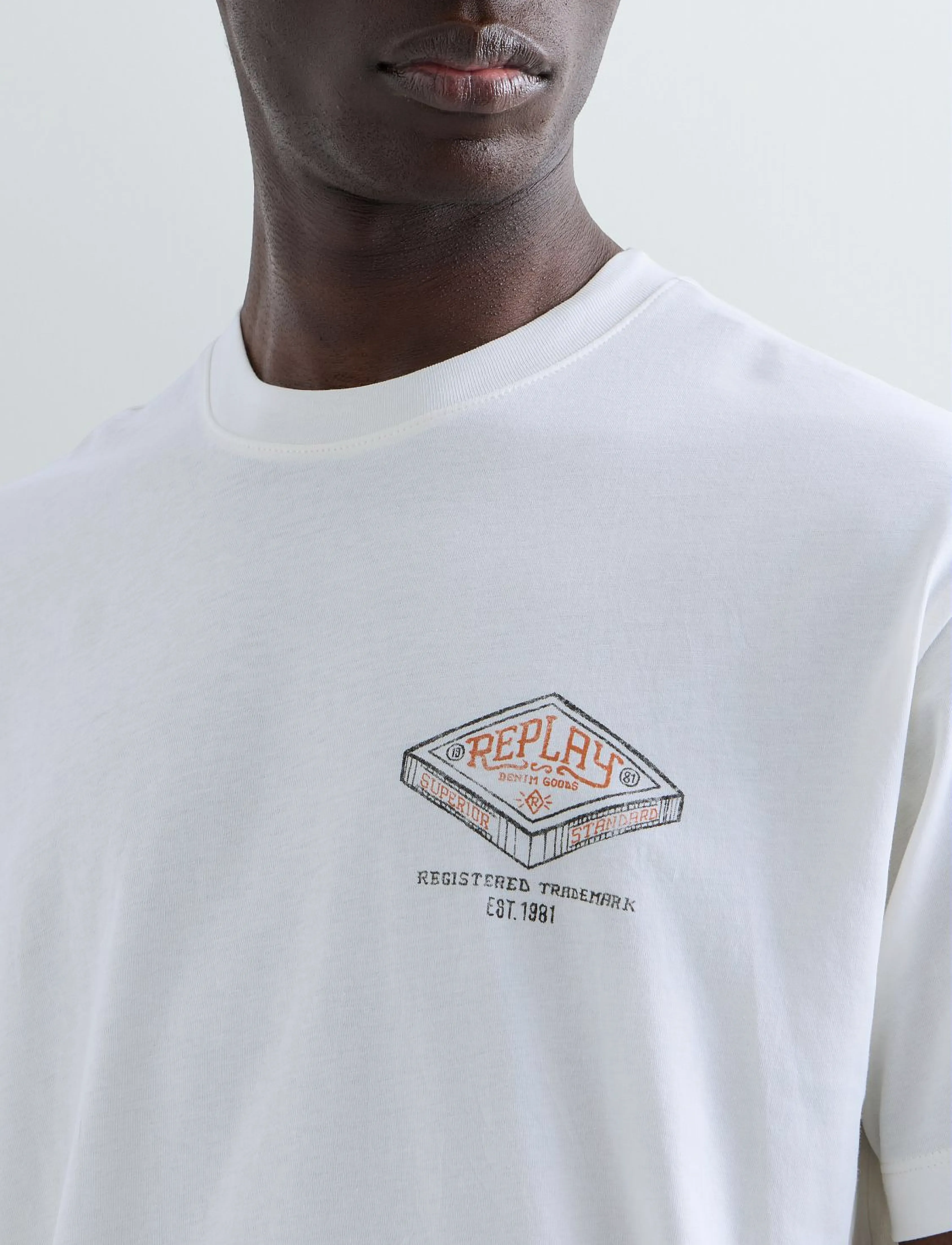 Replay - T-Shirt RELAXED - kurzärmelige t-shirts - white - 5