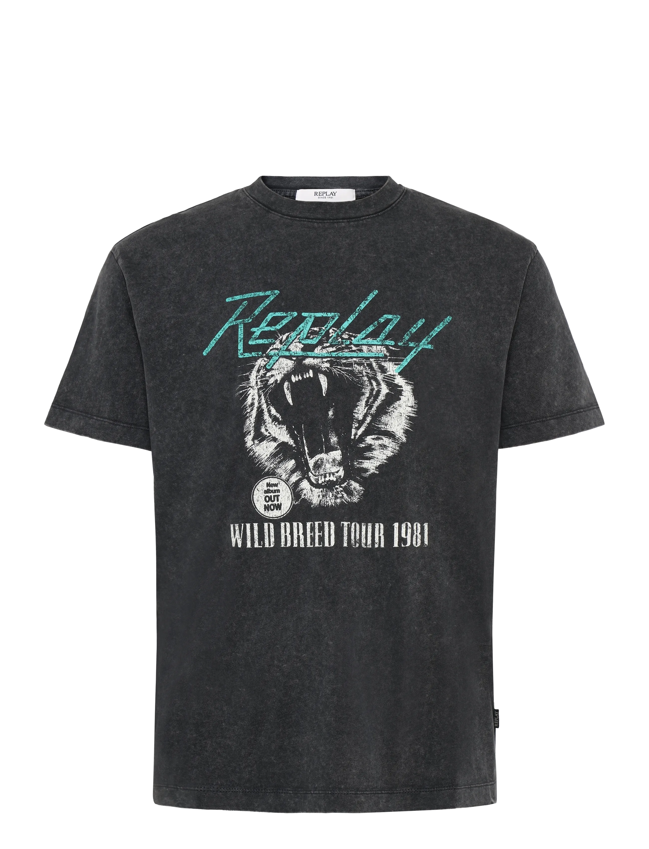 Replay - T-Shirt RELAXED - kurzärmelige t-shirts - black - 1