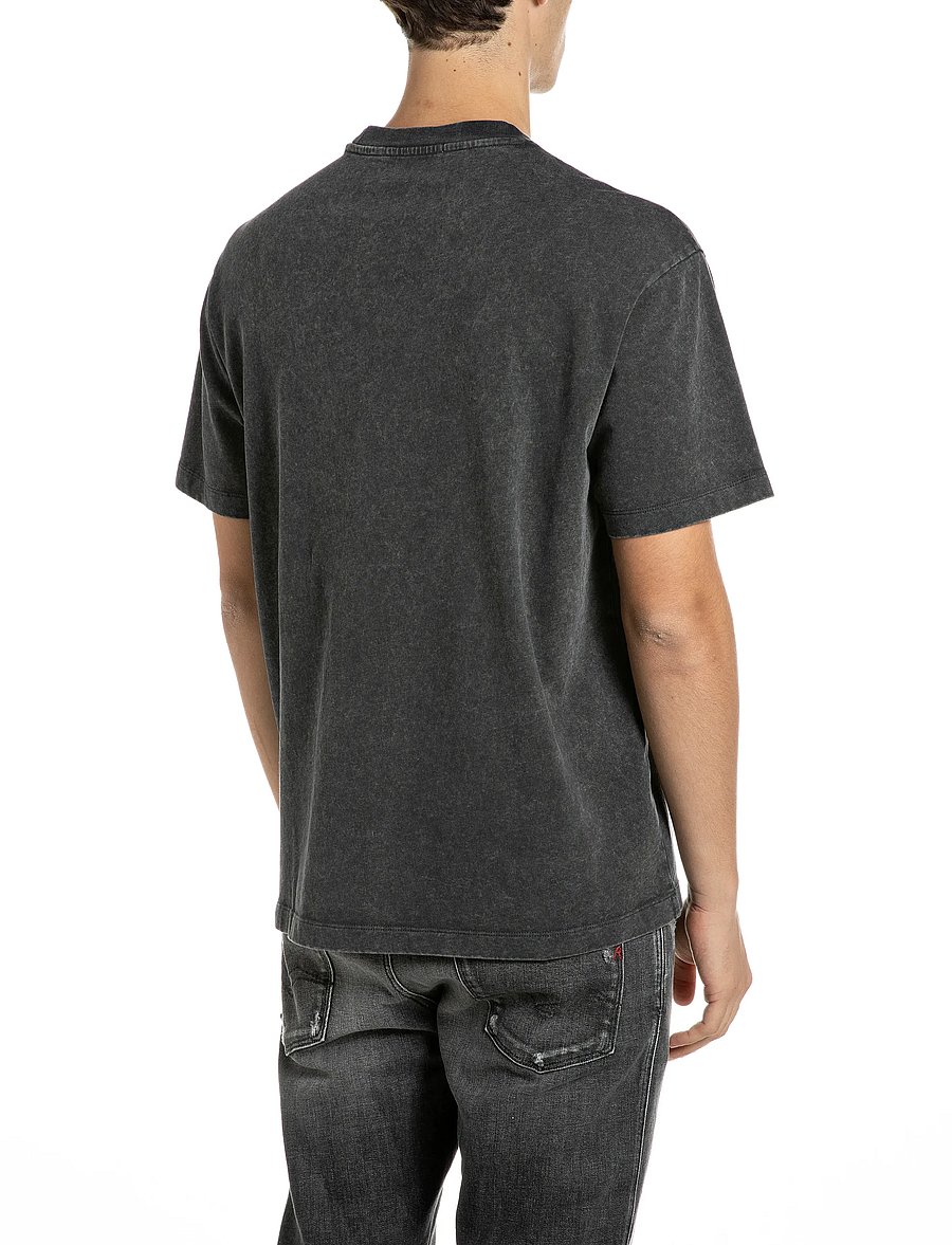 Replay - T-Shirt RELAXED - kurzärmelige t-shirts - black - 3