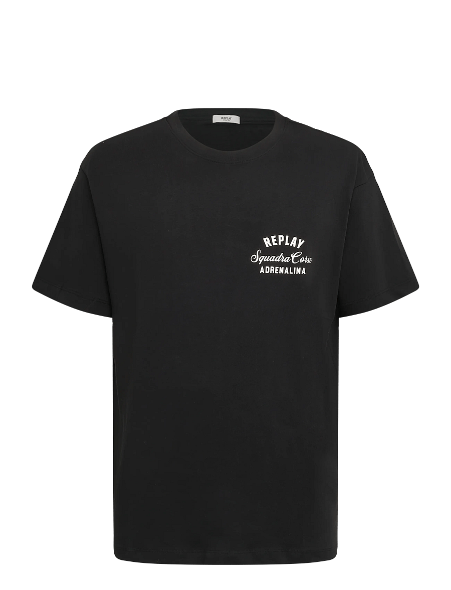 Replay - T-Shirt RELAXED - kurzärmelige t-shirts - black - 1