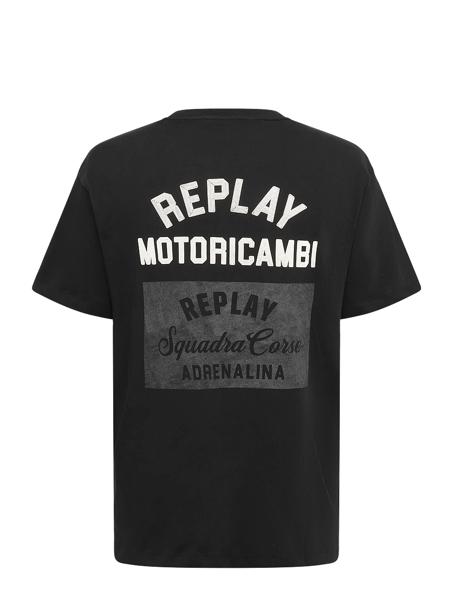 Replay - T-Shirt RELAXED - kurzärmelige t-shirts - black - 2