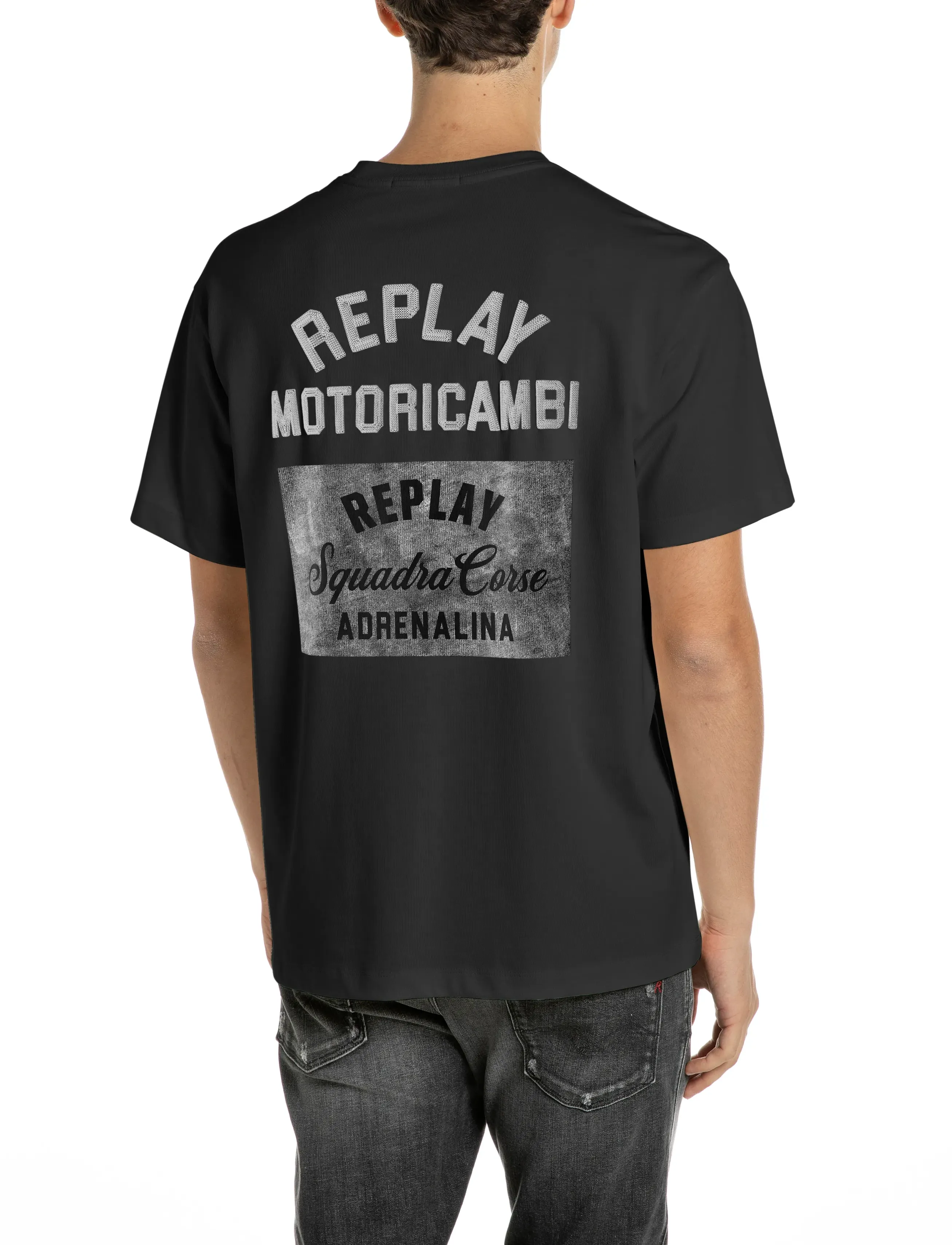 Replay - T-Shirt RELAXED - lühikeste varrukatega t-särgid - black - 3