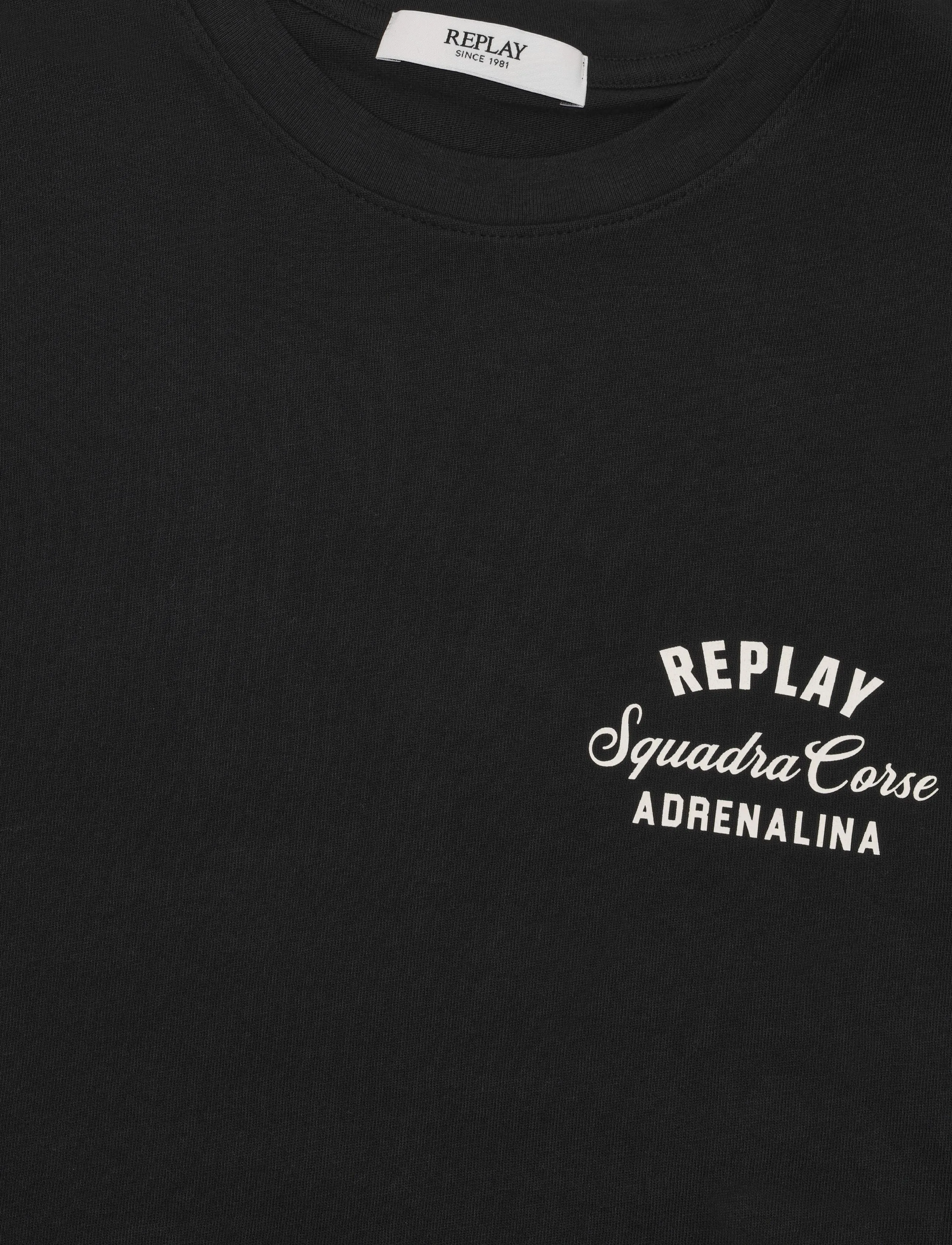 Replay - T-Shirt RELAXED - lühikeste varrukatega t-särgid - black - 4