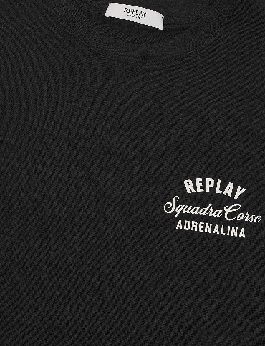 Replay - T-Shirt RELAXED - kurzärmelige t-shirts - black - 4