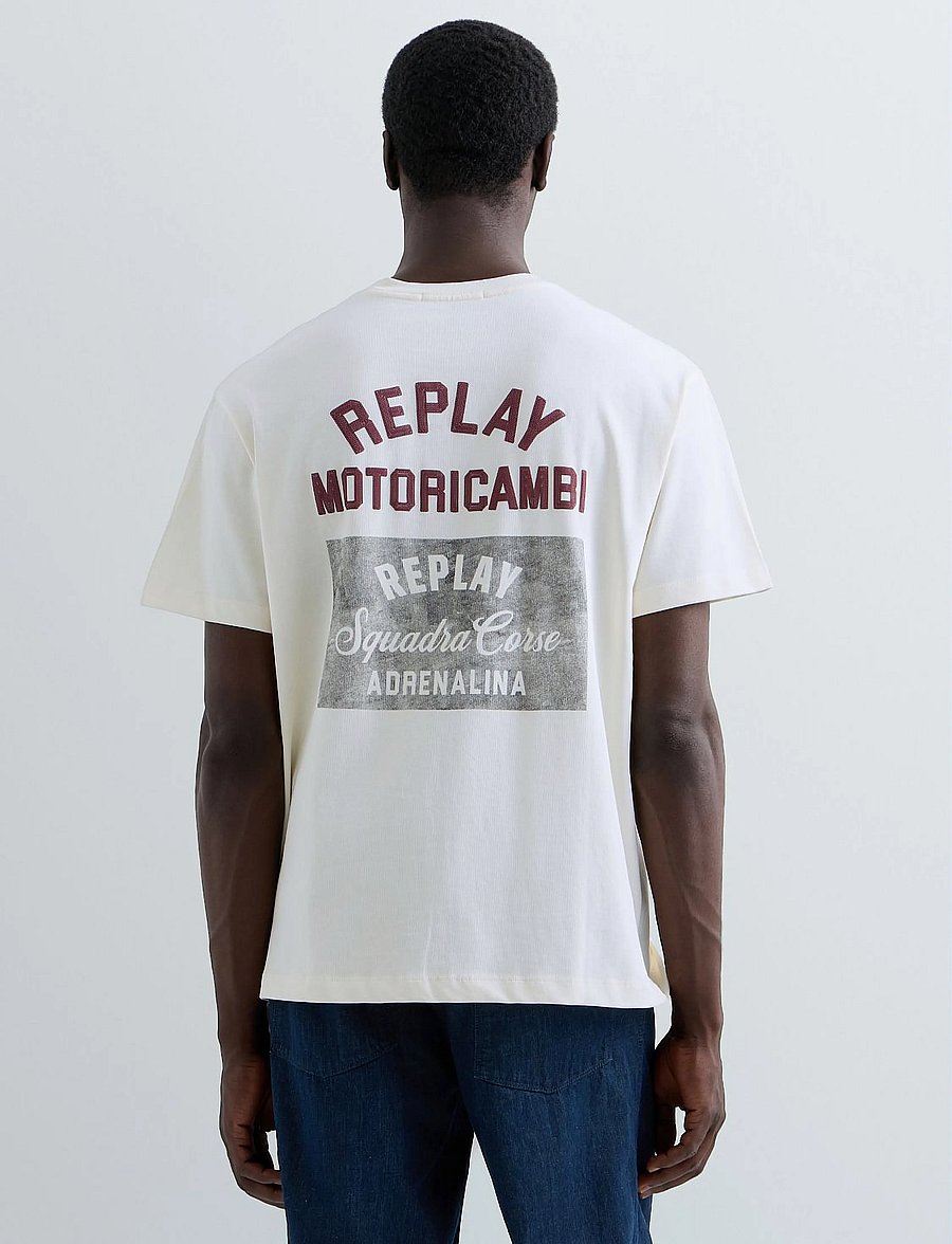 Replay - T-Shirt RELAXED - kortærmede t-shirts - white - 3