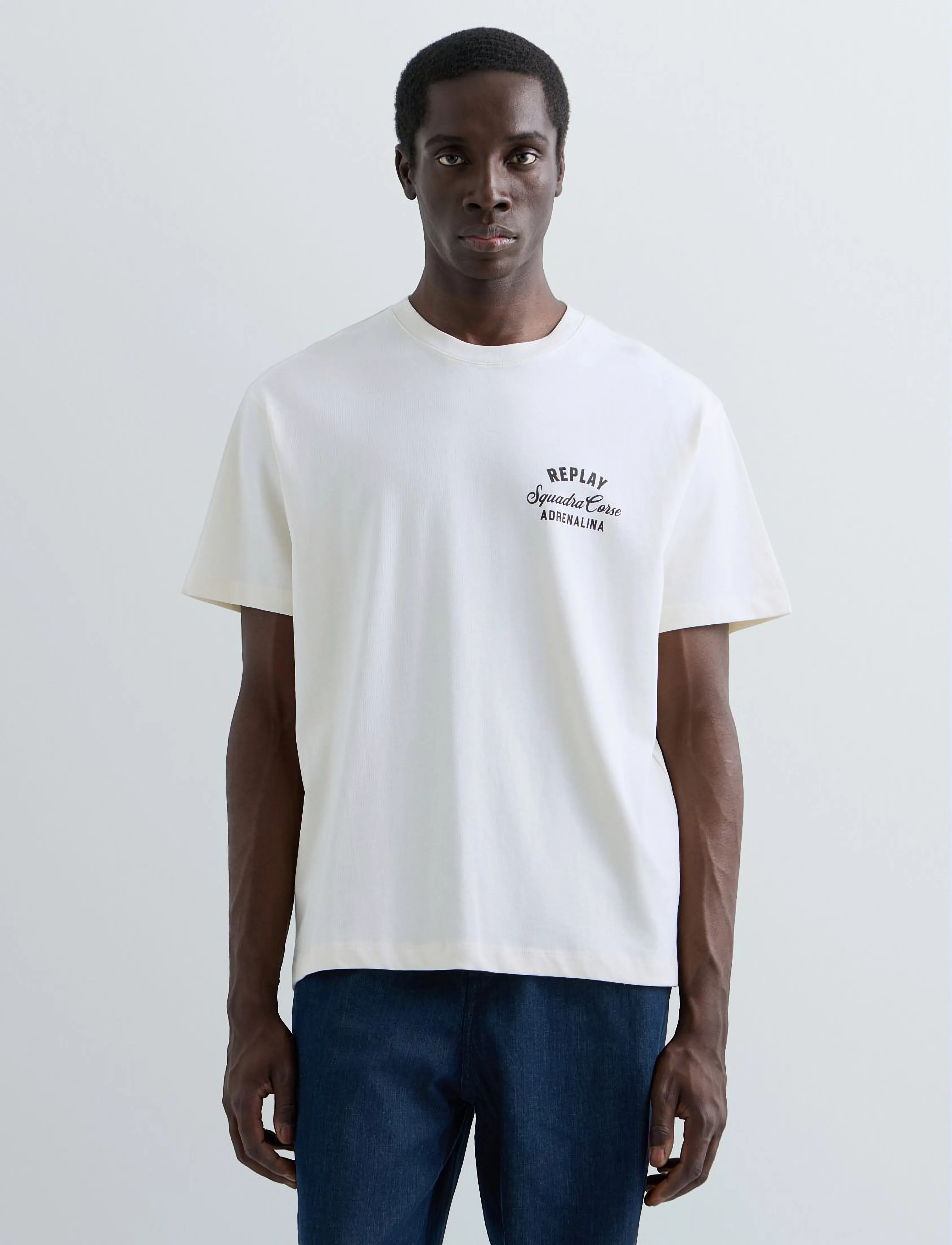 Replay - T-Shirt RELAXED - kortærmede t-shirts - white - 4