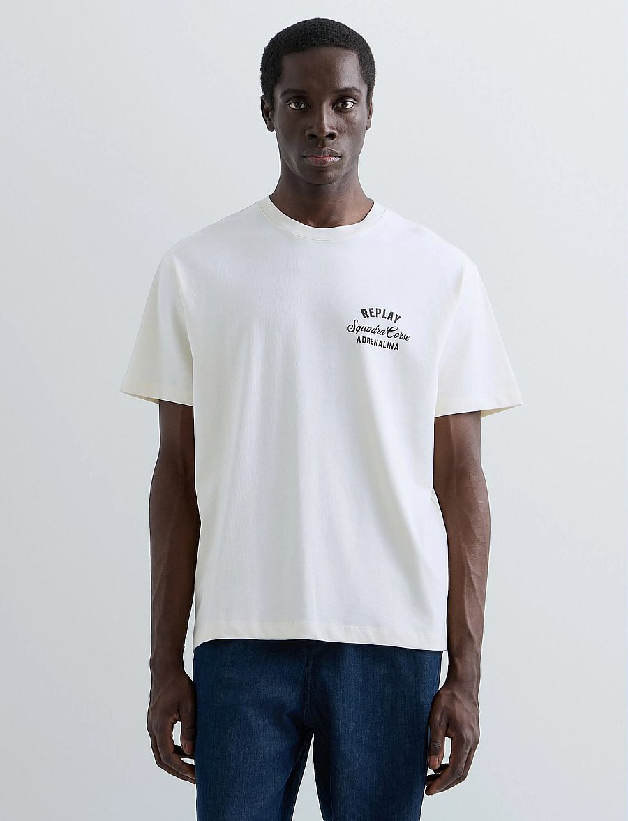 Replay - T-Shirt RELAXED - kortærmede t-shirts - white - 4