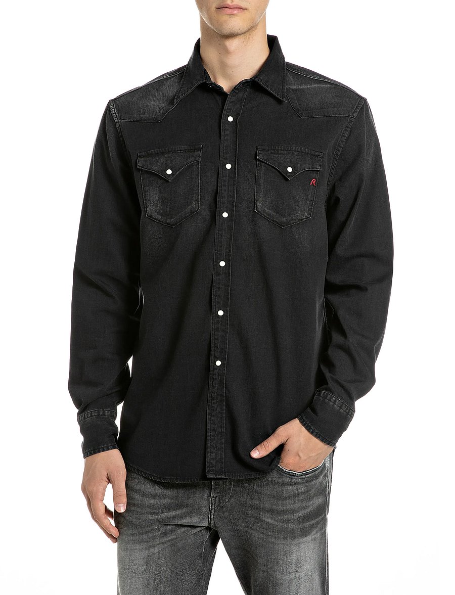 Replay - Shirt REGULAR - black - 0