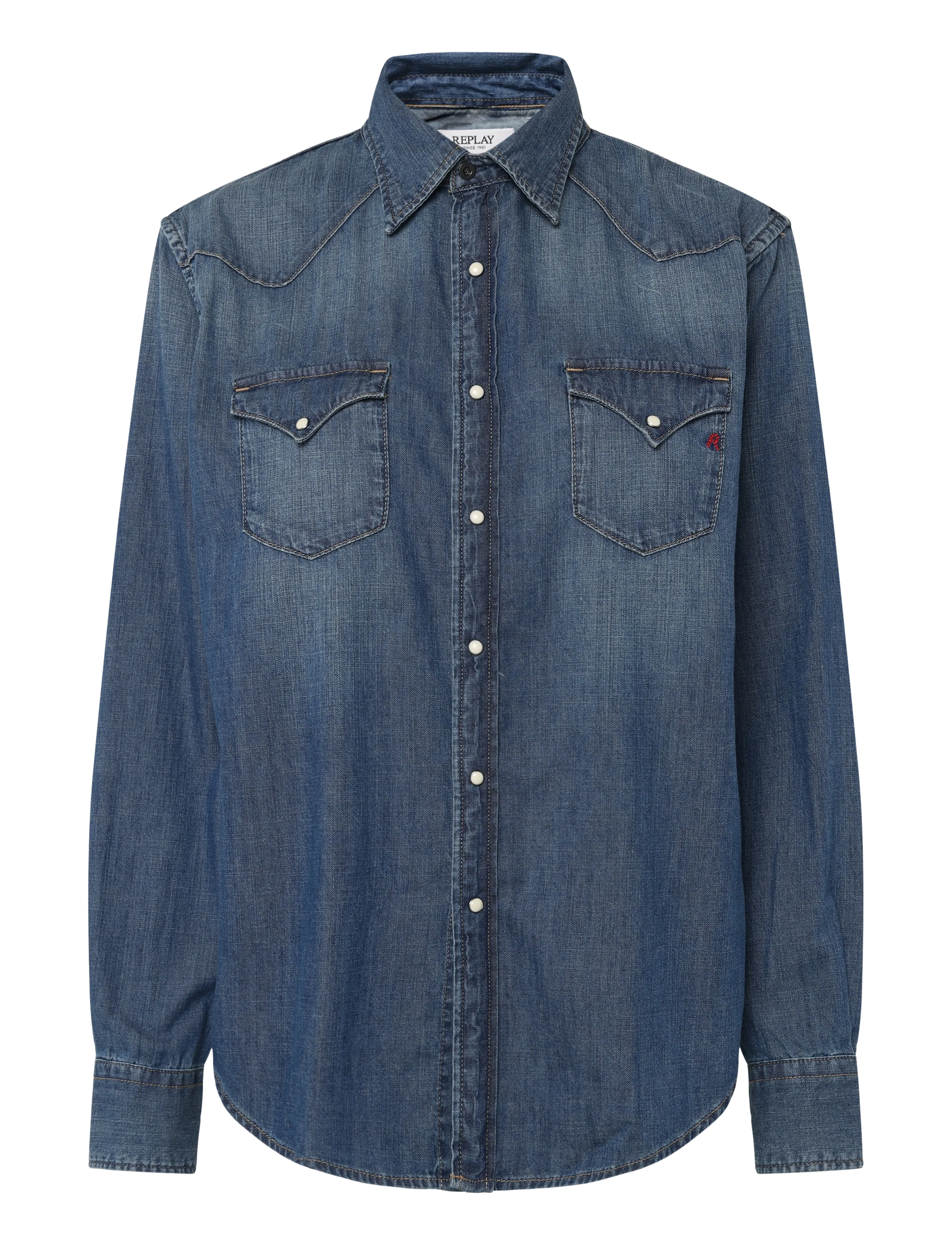 Replay - Shirt REGULAR ,Sustainable - denim shirts - blue - 1