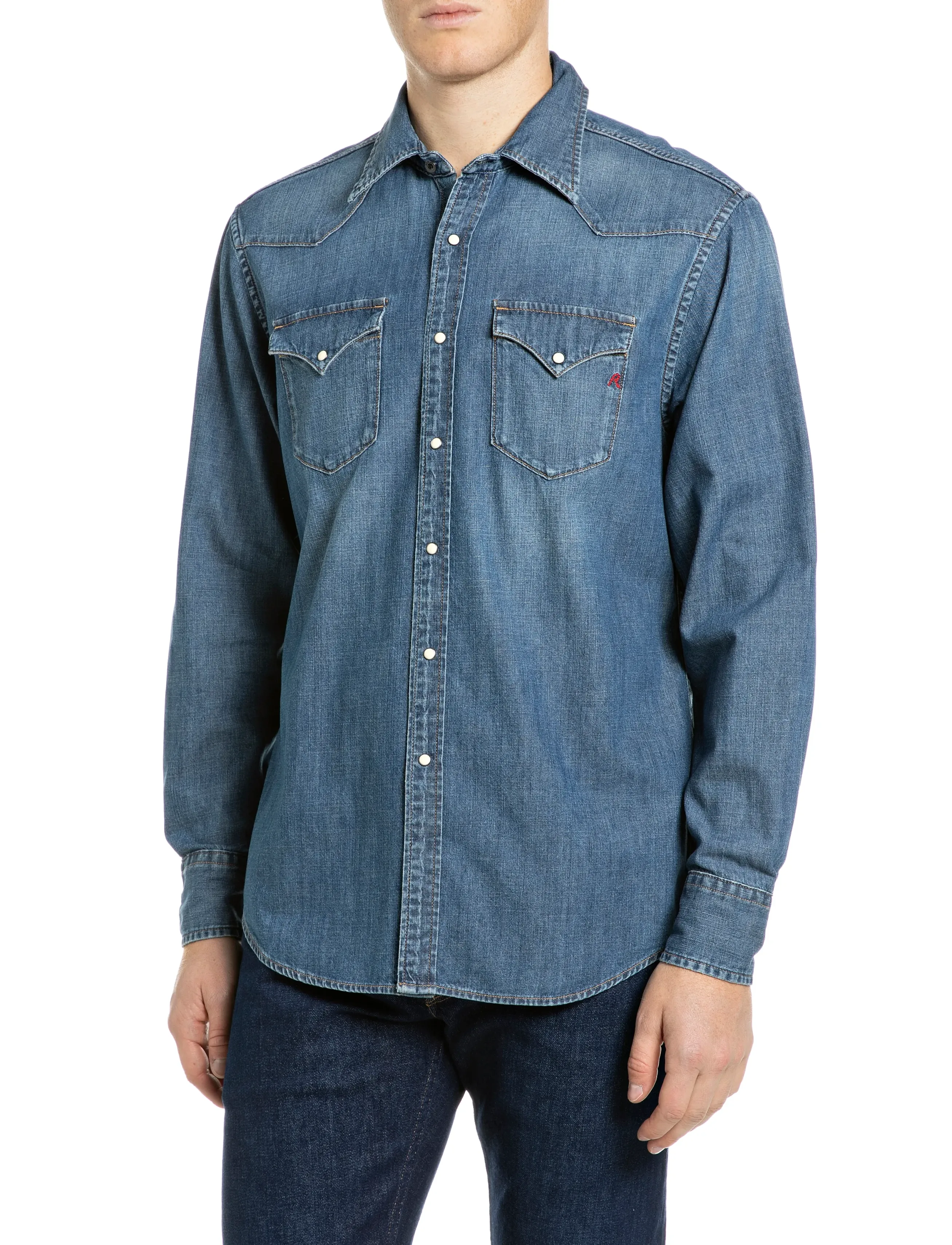 Replay Shirt REGULAR ,Sustainable - Replay - BLUE / blue