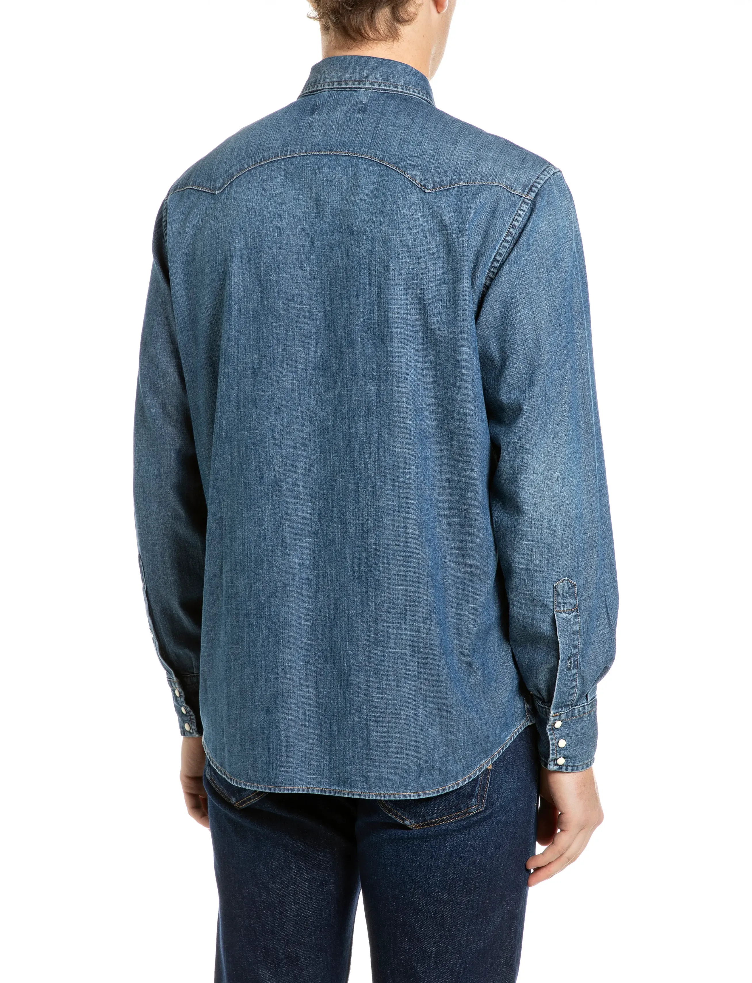 Replay - Shirt REGULAR ,Sustainable - denim shirts - blue - 3
