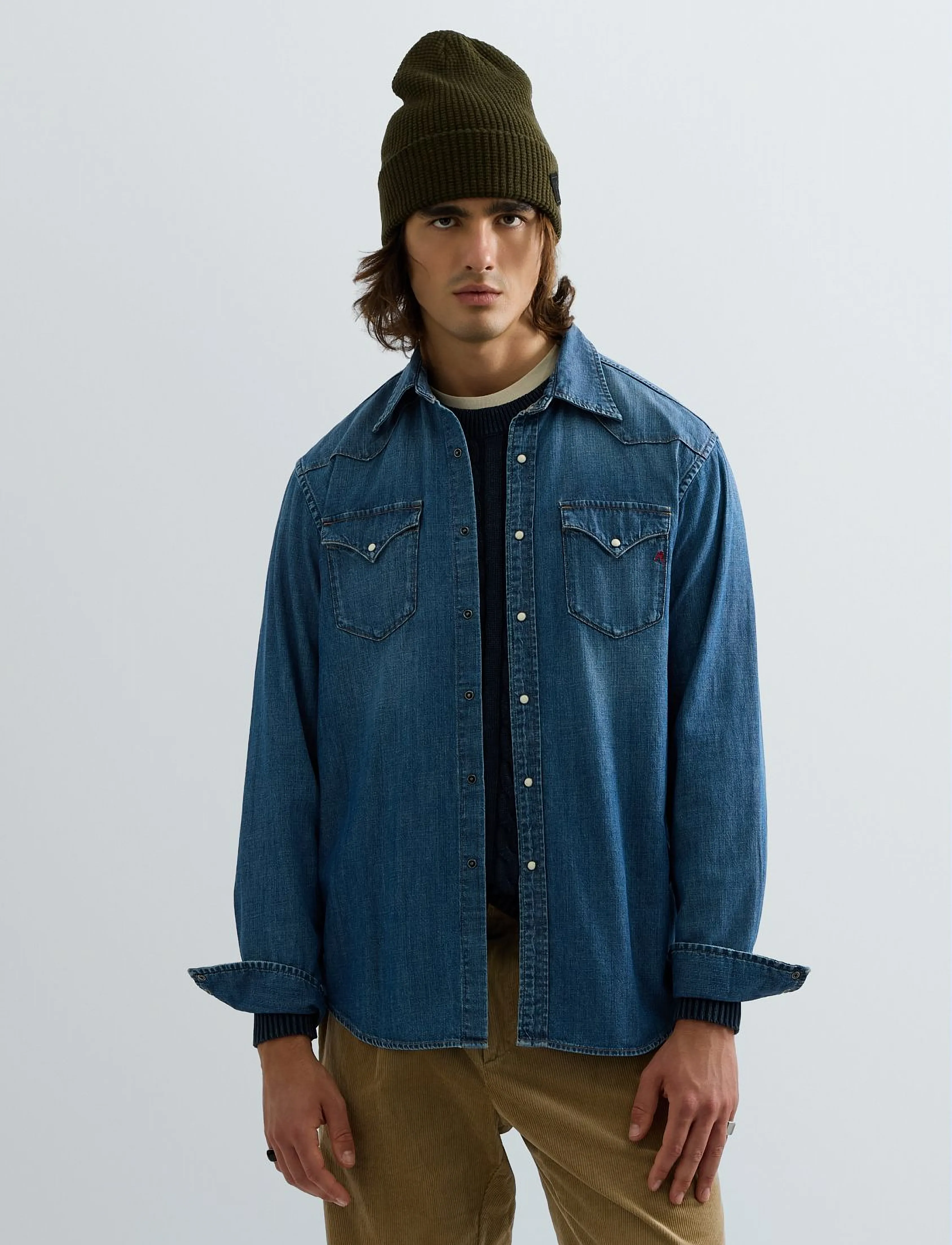 Replay - Shirt REGULAR ,Sustainable - denim shirts - blue - 5