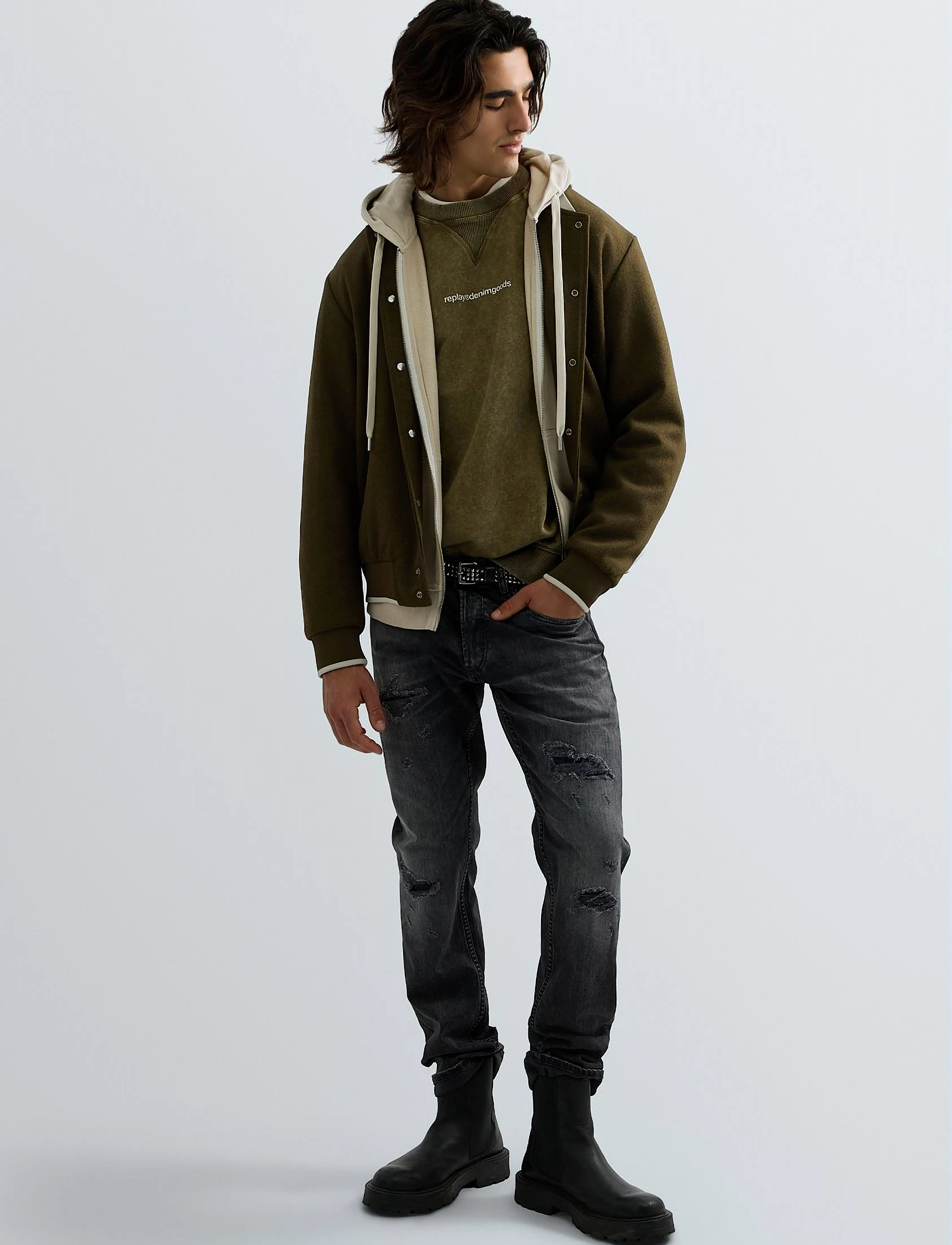Replay - Jumper REGULAR - sweatshirts - green - 4