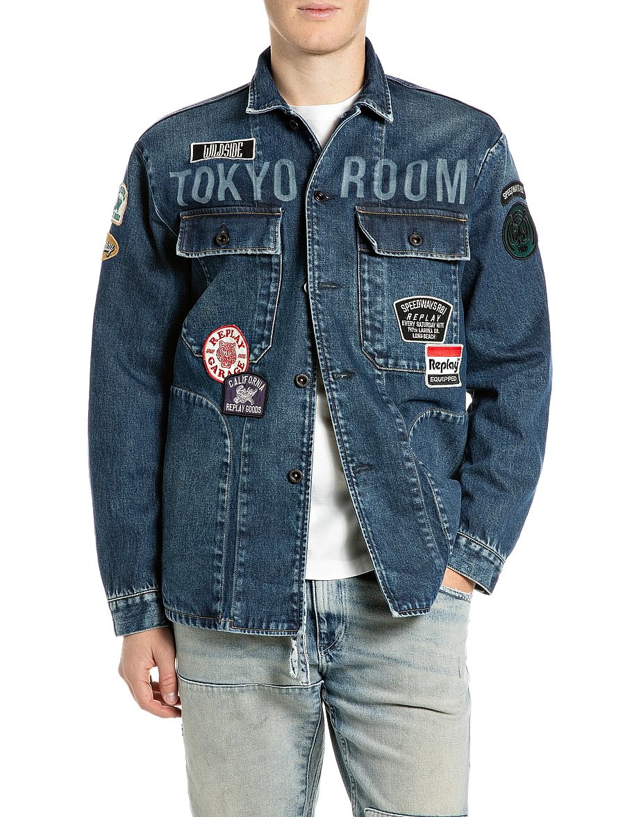 Replay - Jacket REGULAR ,Sustainable - ungefütterte denimjacken - blue - 0