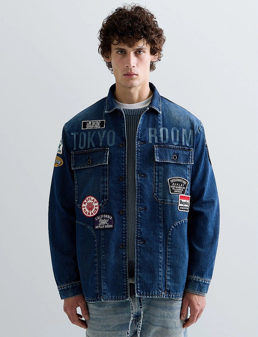 Replay - Jacket REGULAR ,Sustainable - ungefütterte denimjacken - blue - 4