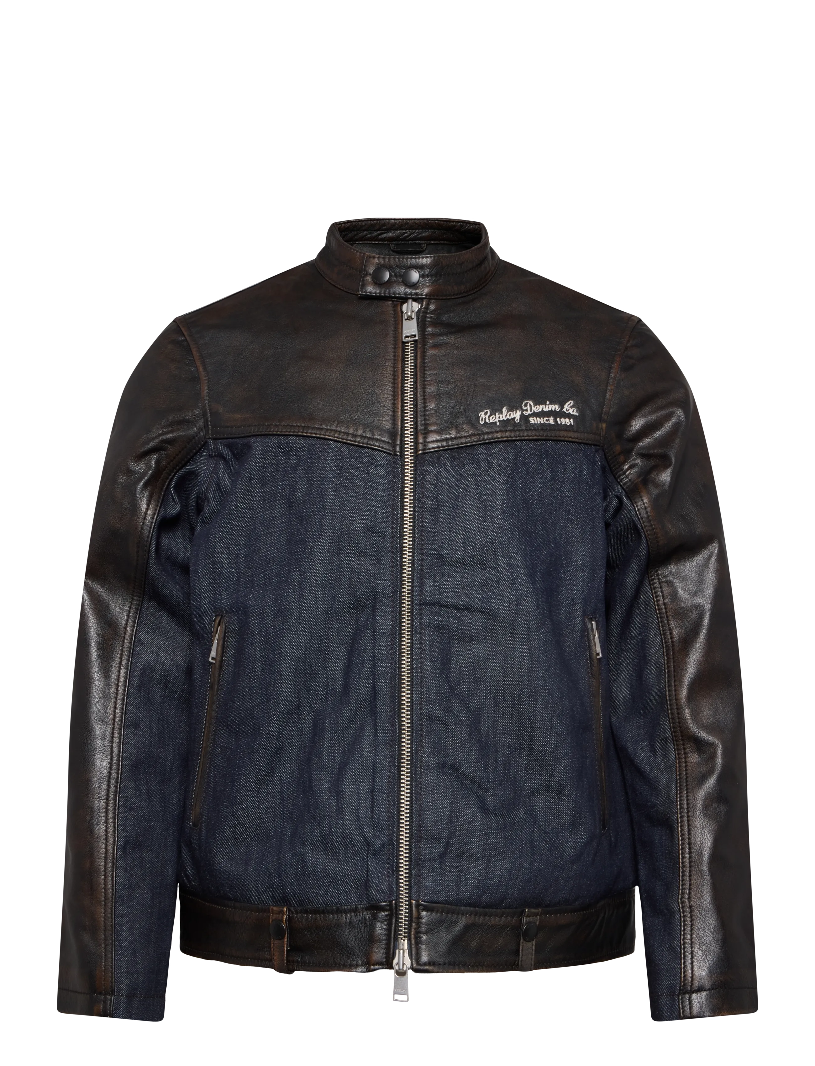 Replay - Leather jacket RELAXED - brown - 1